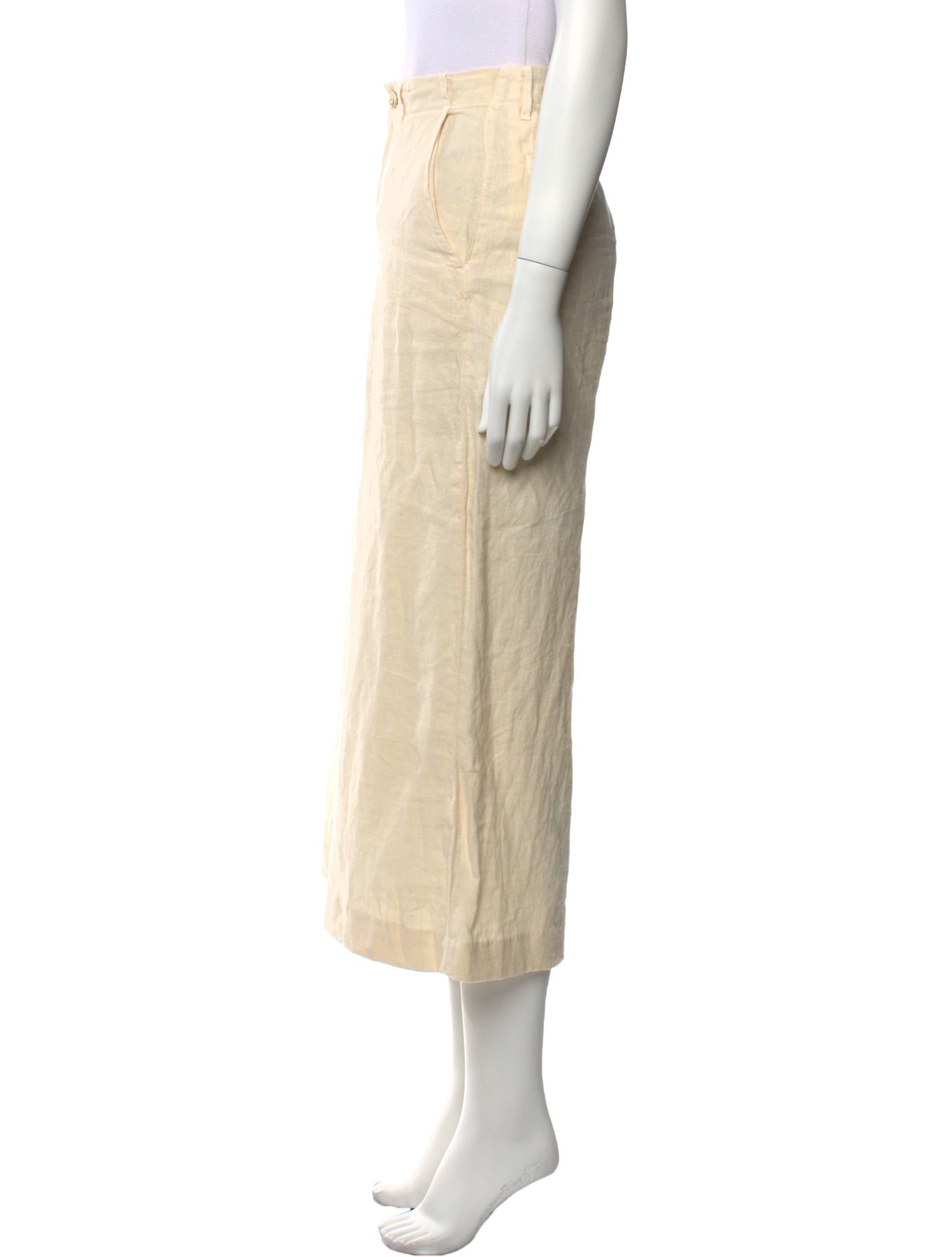 L'Agence Linen Wide Leg Pants