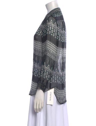 L'Agence Silk Printed Blouse