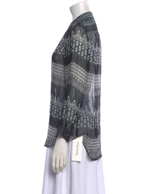 L'Agence Silk Printed Blouse