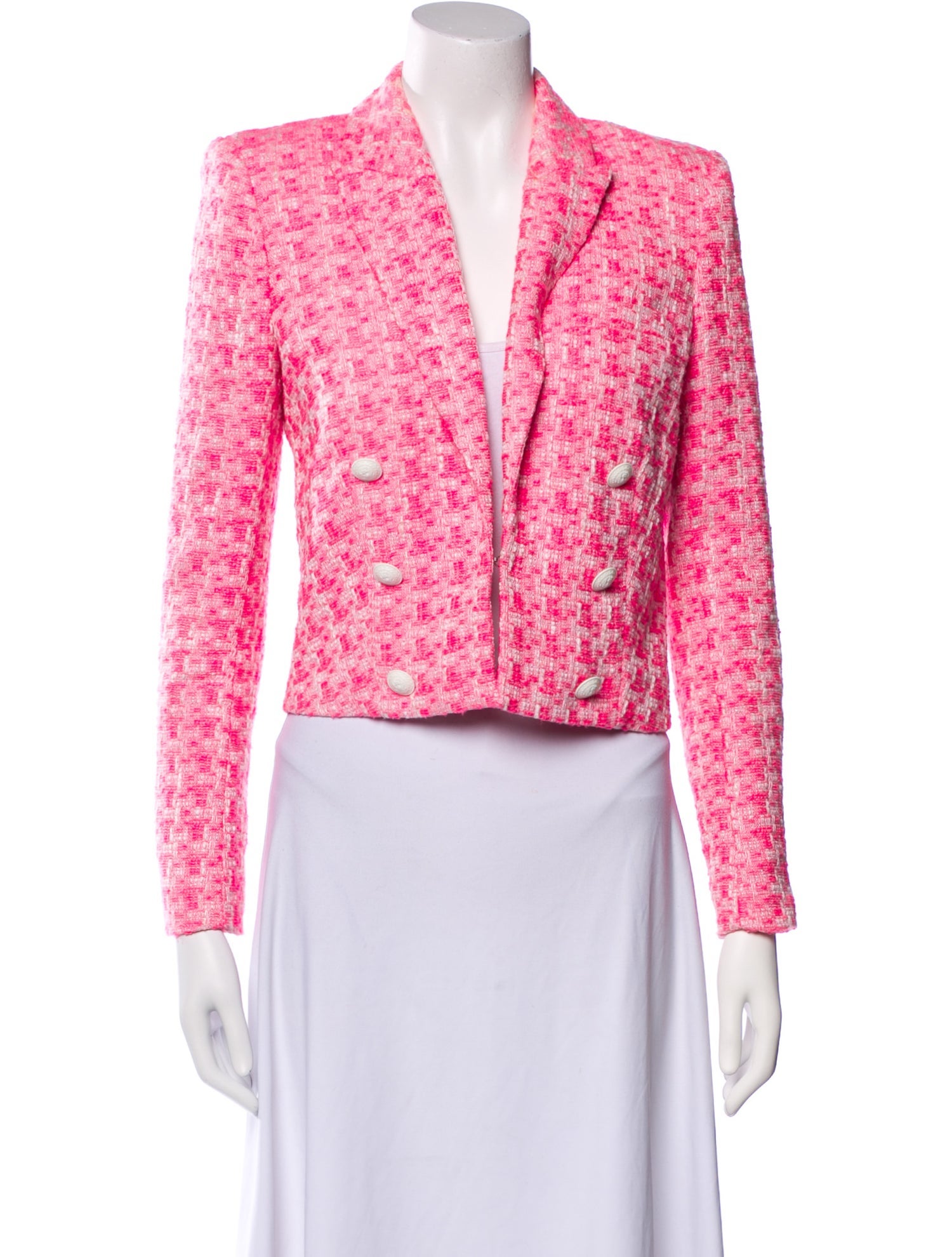L'Agence Tweed Pattern Blazer
