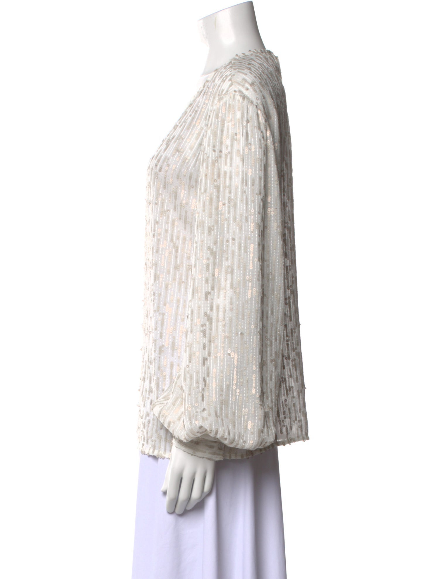 L'Agence Printed Scoop Neck Blouse