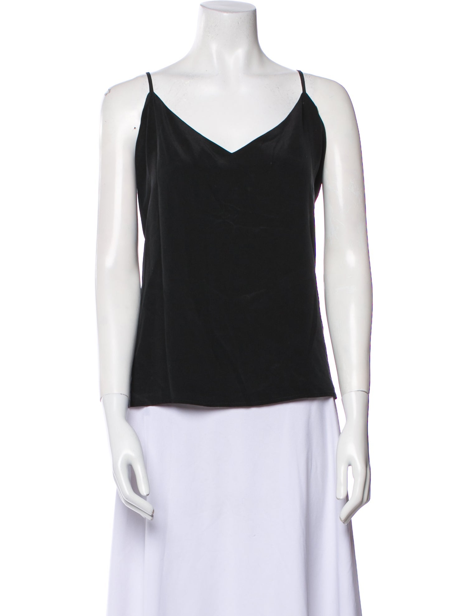 L'Agence Silk V-Neck Top