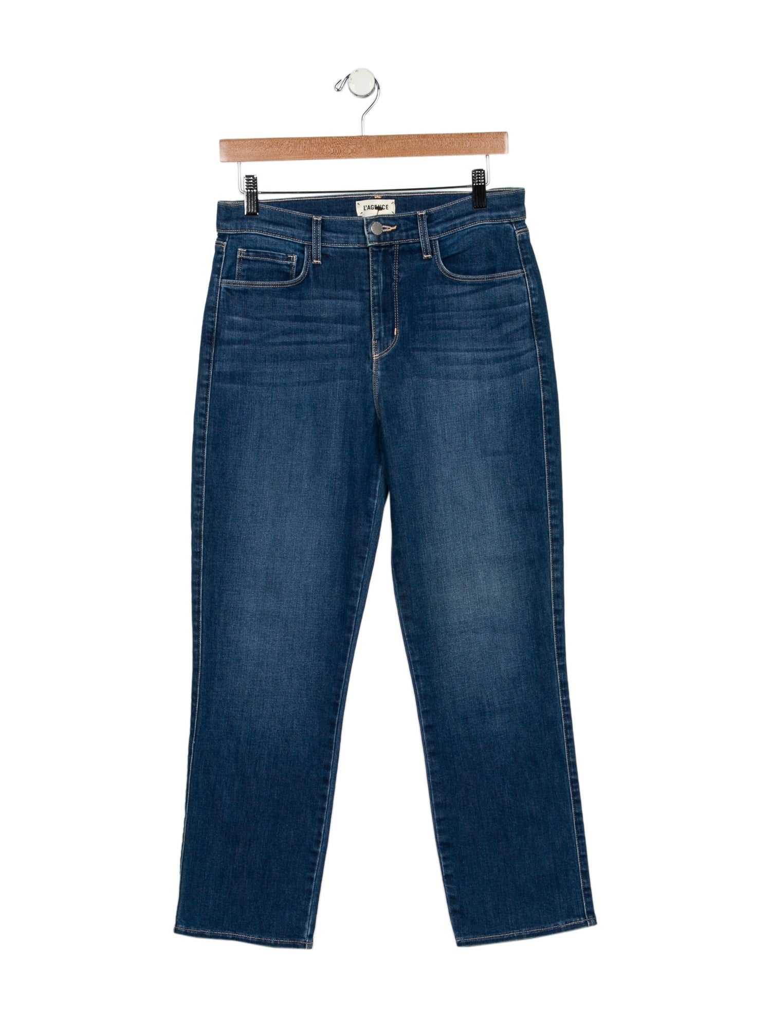 L'Agence High-Rise Straight Leg Jeans