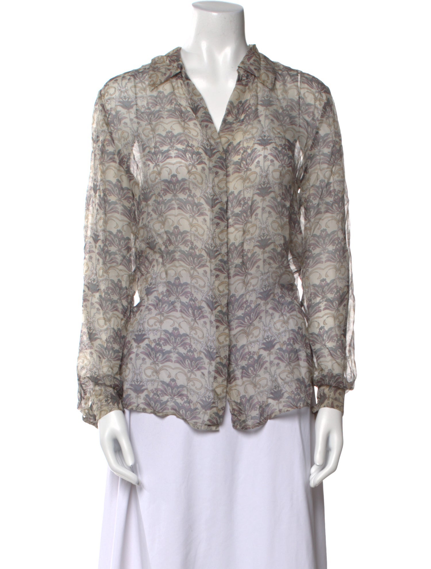 L'Agence Silk Printed Blouse