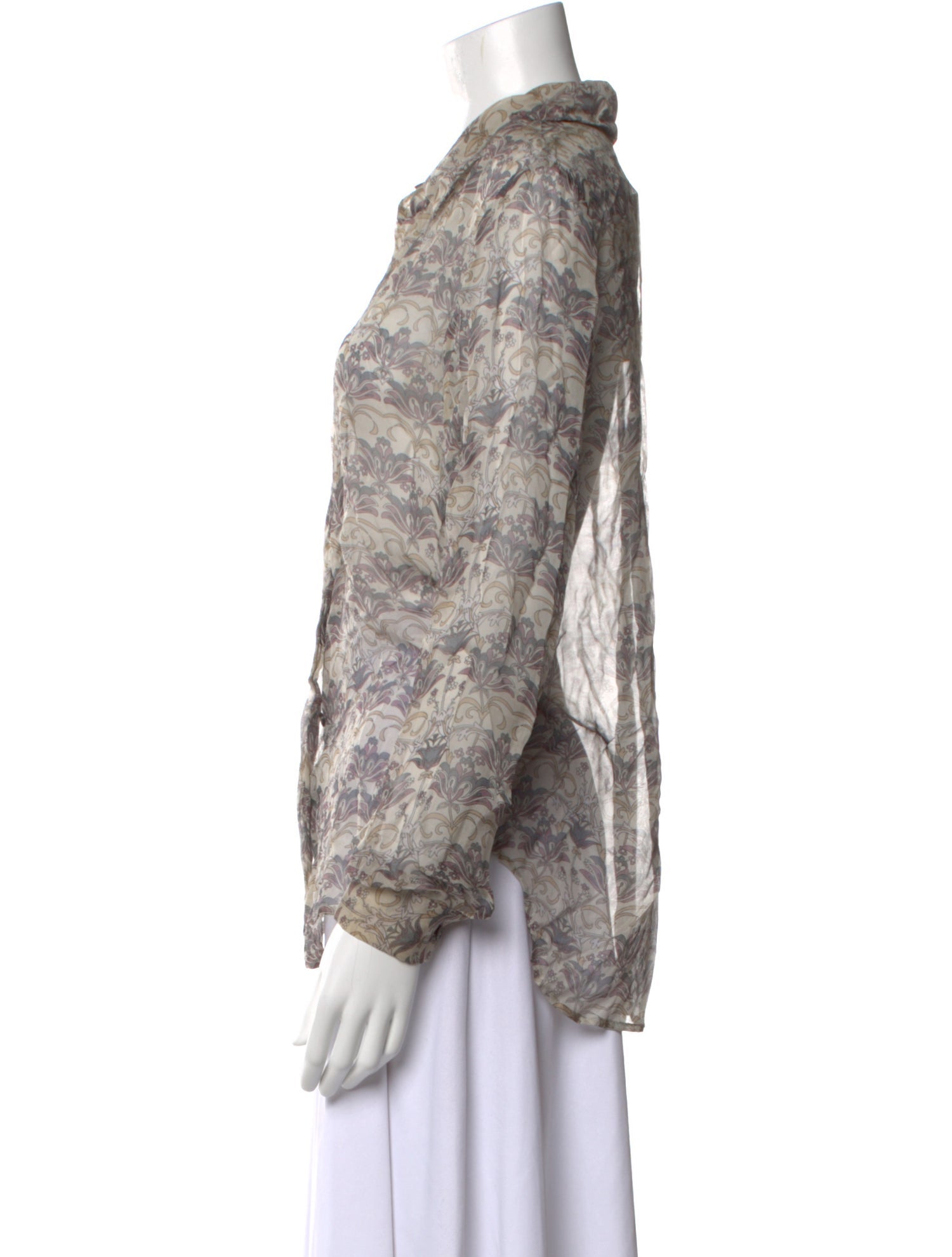 L'Agence Silk Printed Blouse