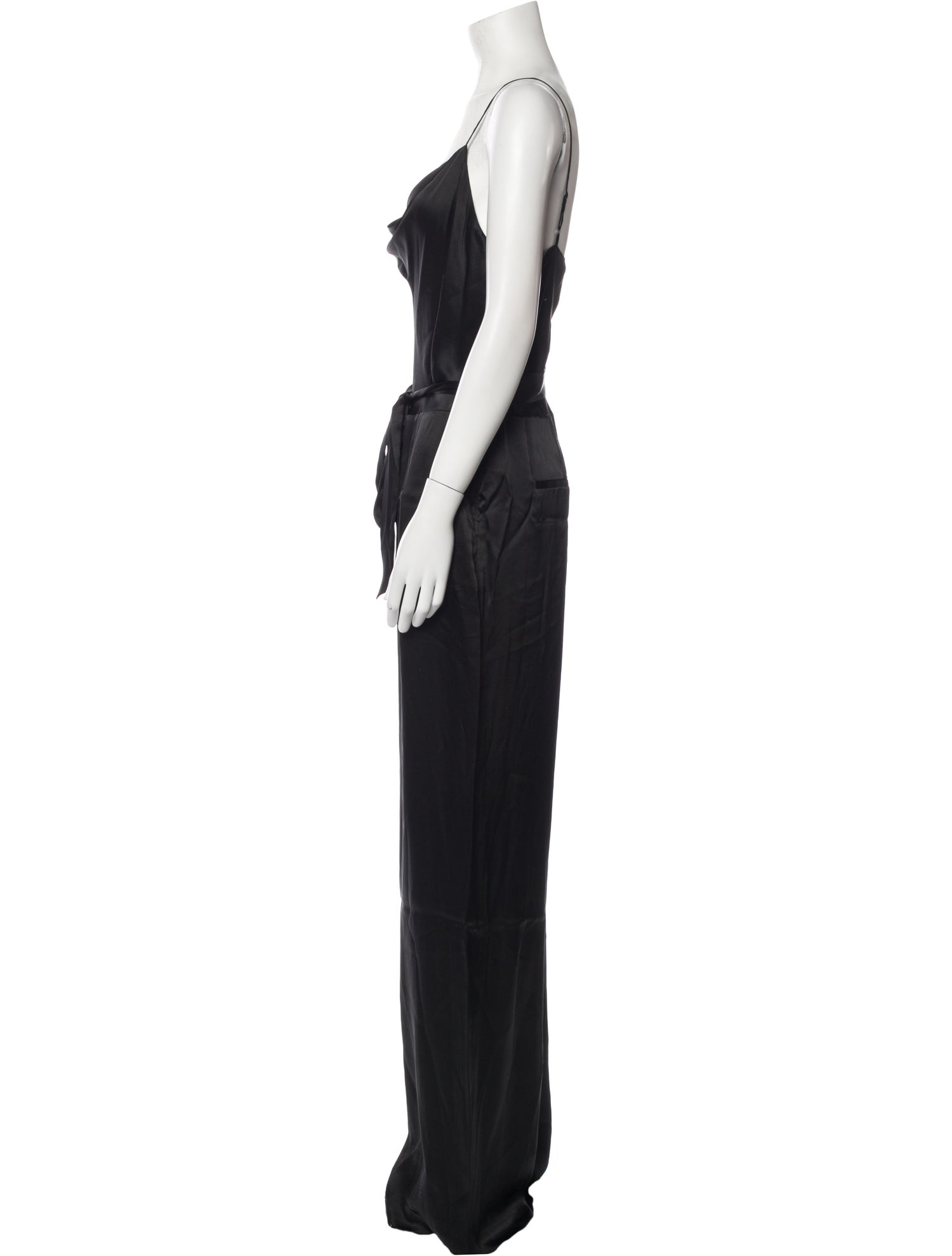L'Agence Silk Cowl Neck Jumpsuit