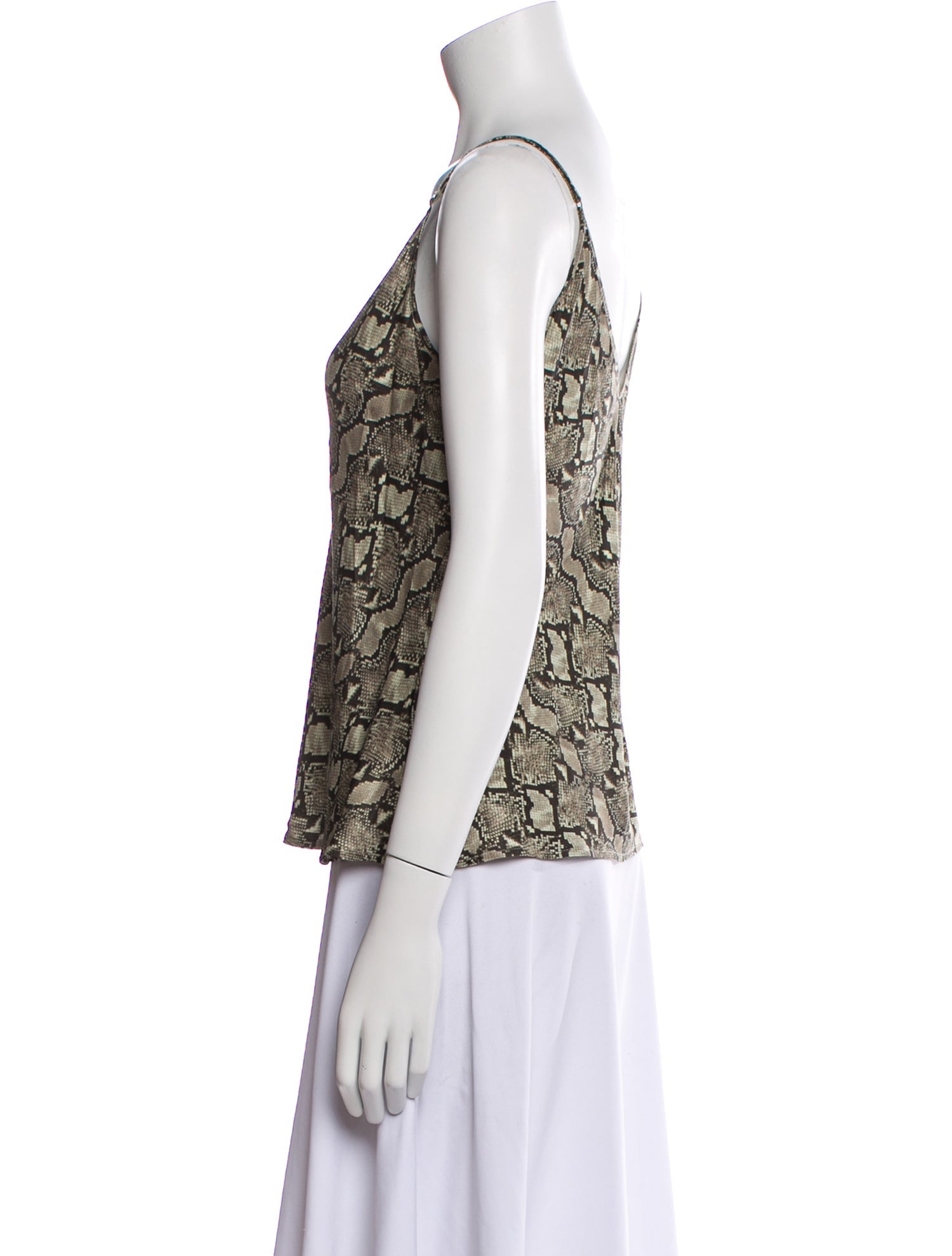 L'Agence Printed V-Neck Top