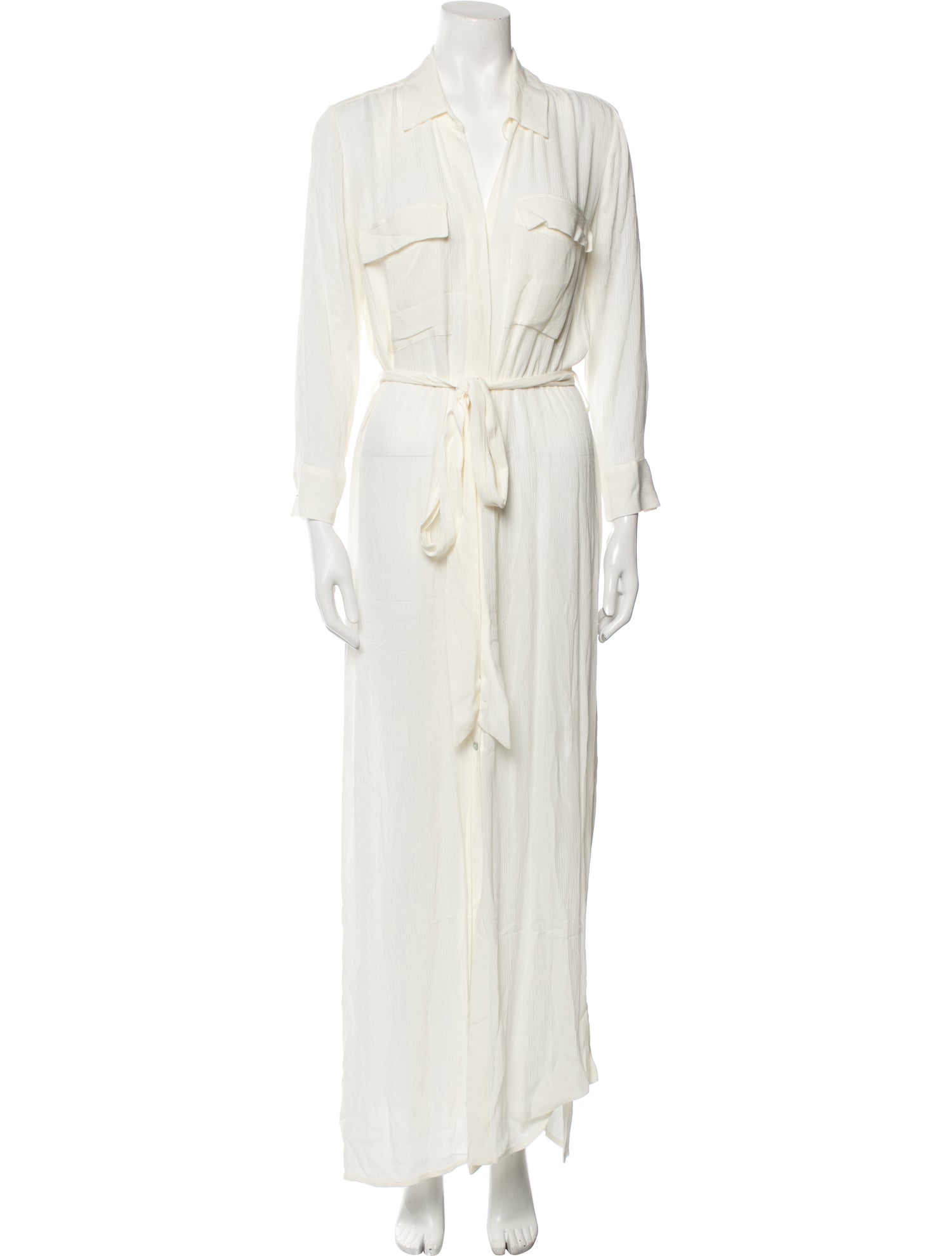 L'Agence V-Neck Long Dress