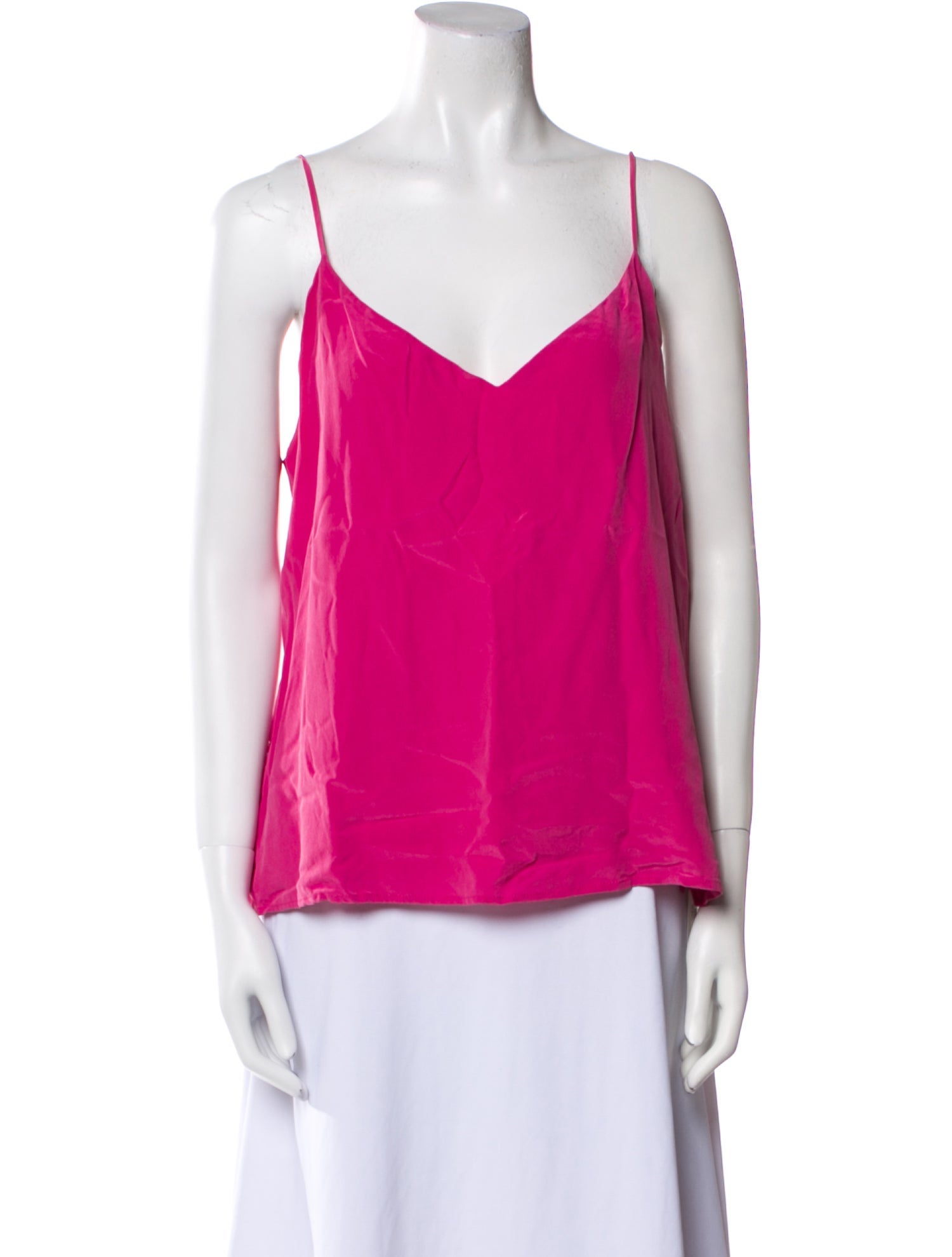 L'Agence Silk V-Neck Blouse