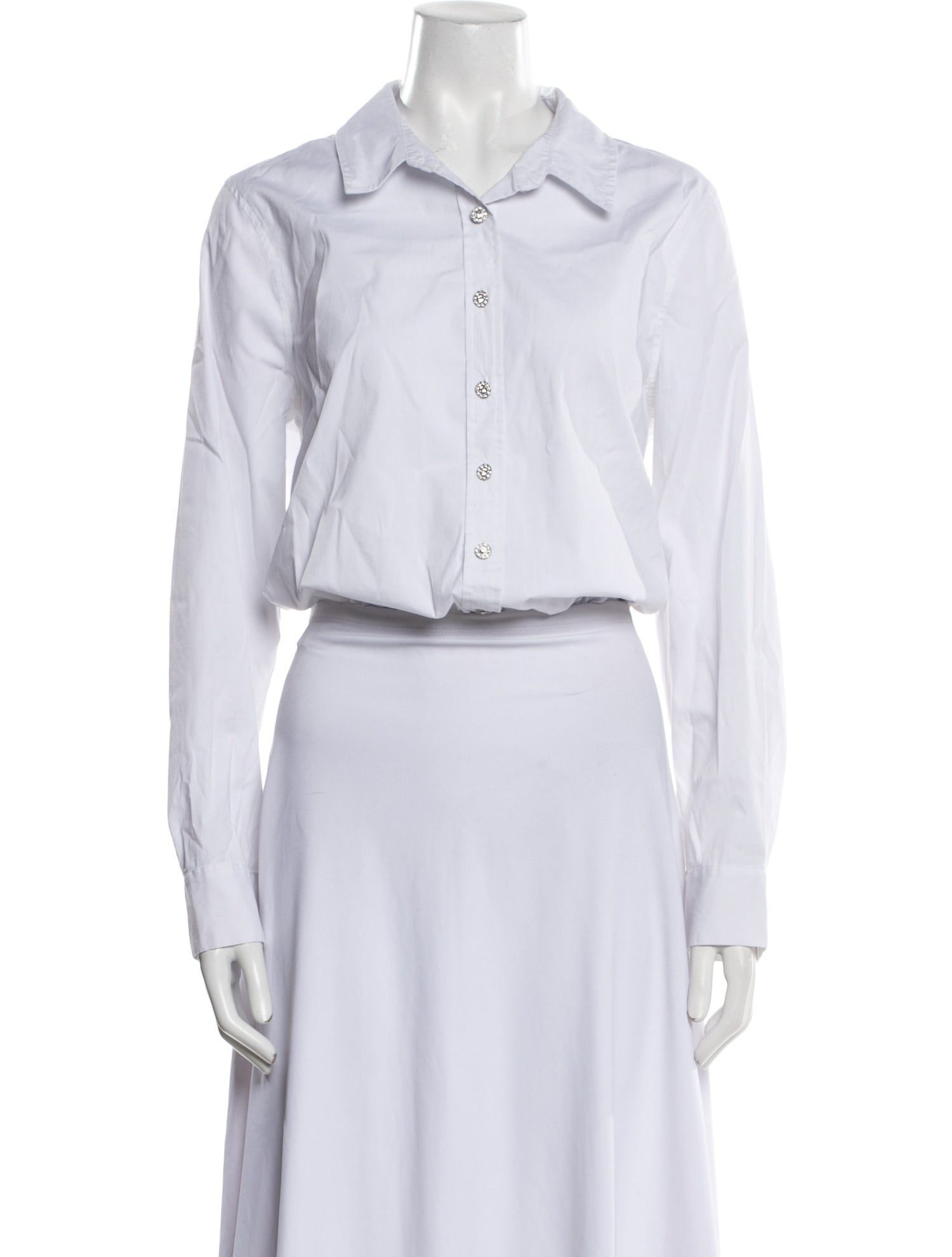 L'Agence Long Sleeve Crop Top