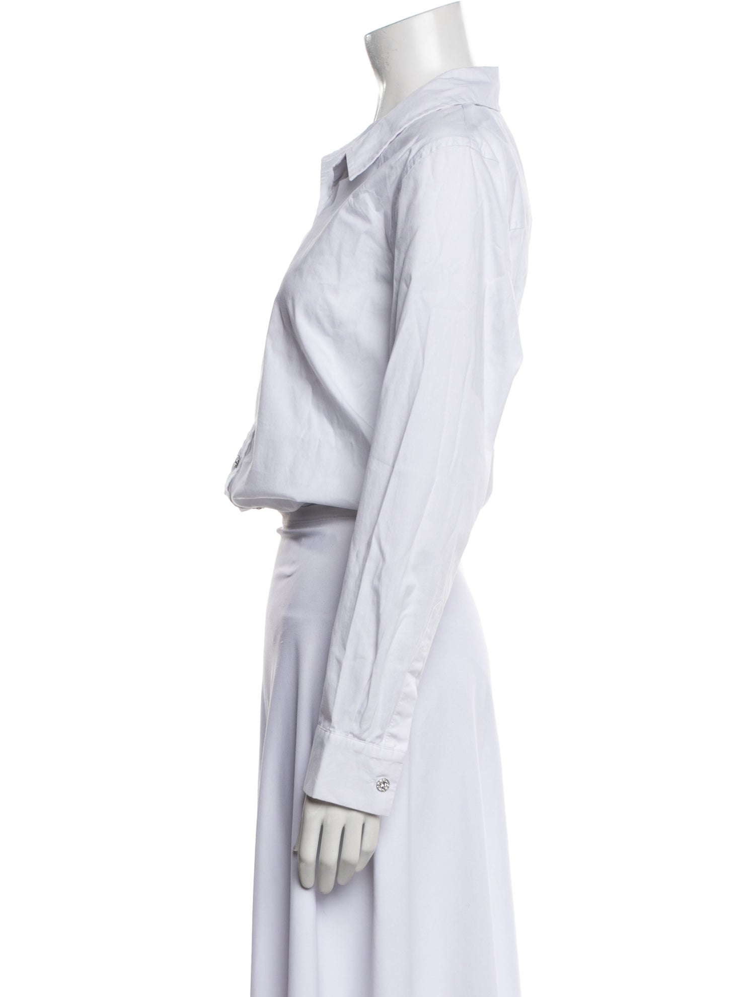 L'Agence Long Sleeve Crop Top