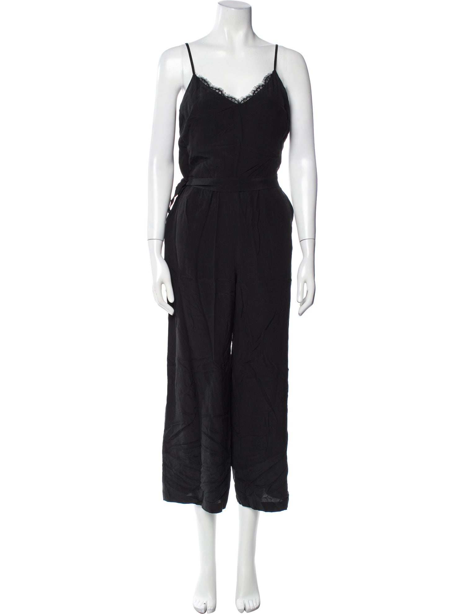 L'Agence Silk V-Neck Jumpsuit