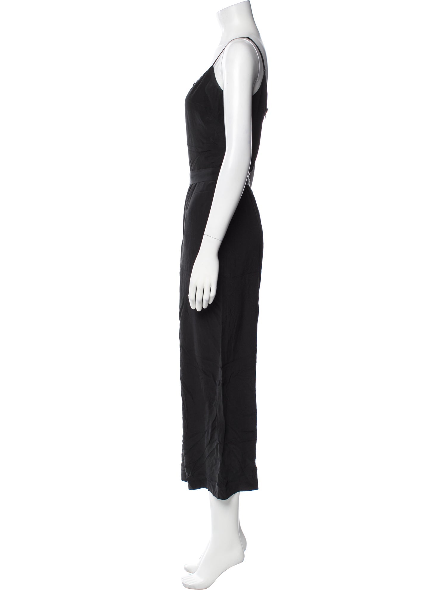 L'Agence Silk V-Neck Jumpsuit