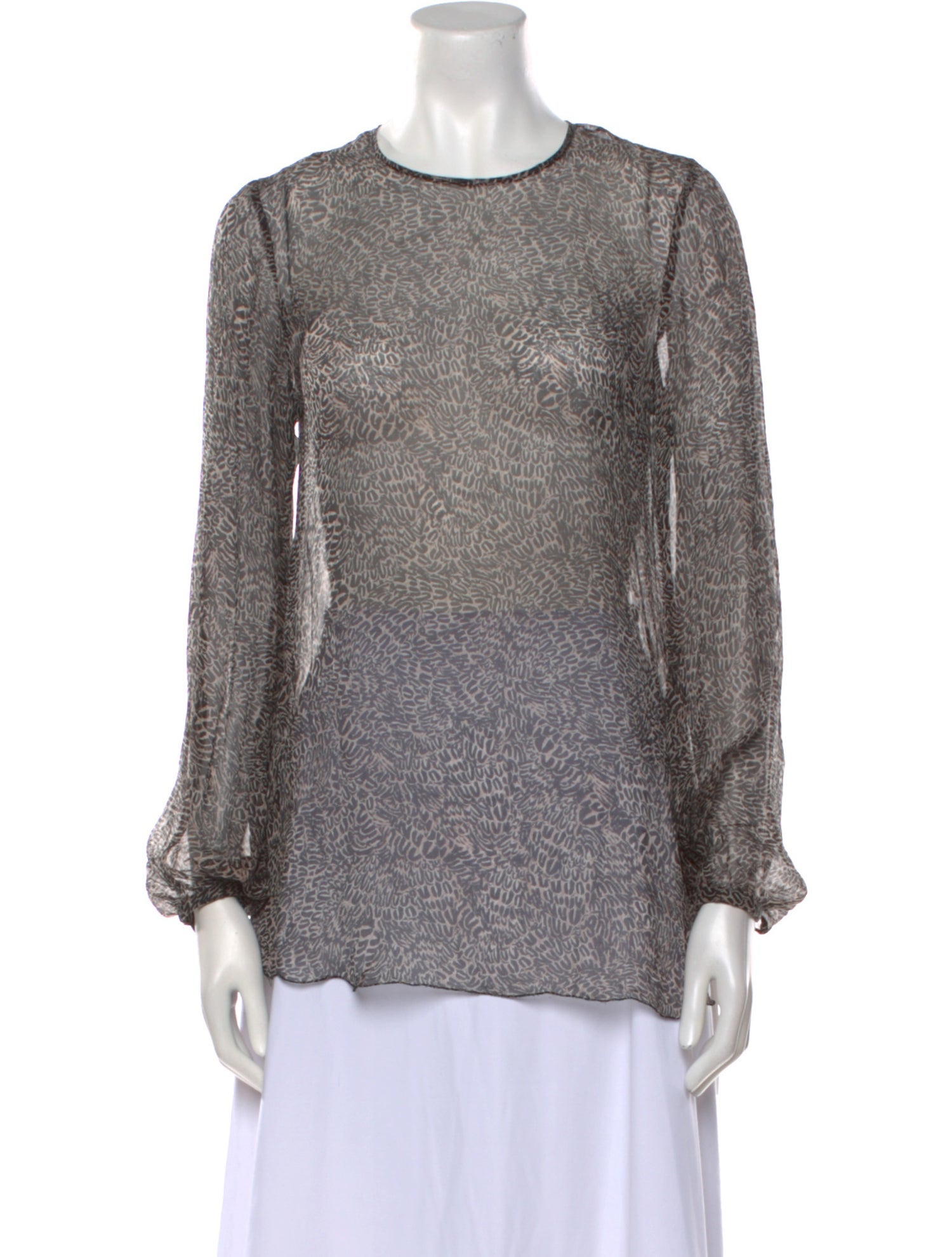 L'Agence Silk Crew Neck Sweatshirt