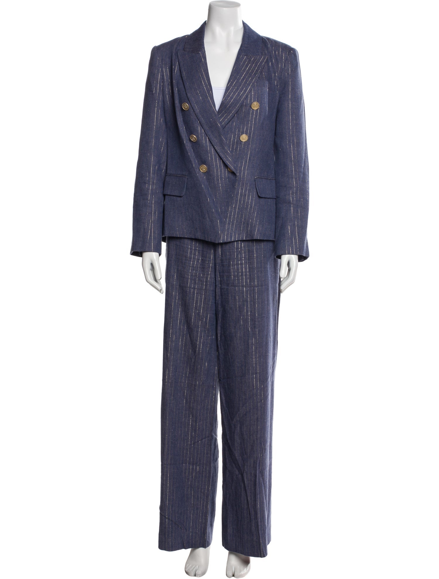 L'Agence Striped Pantsuit