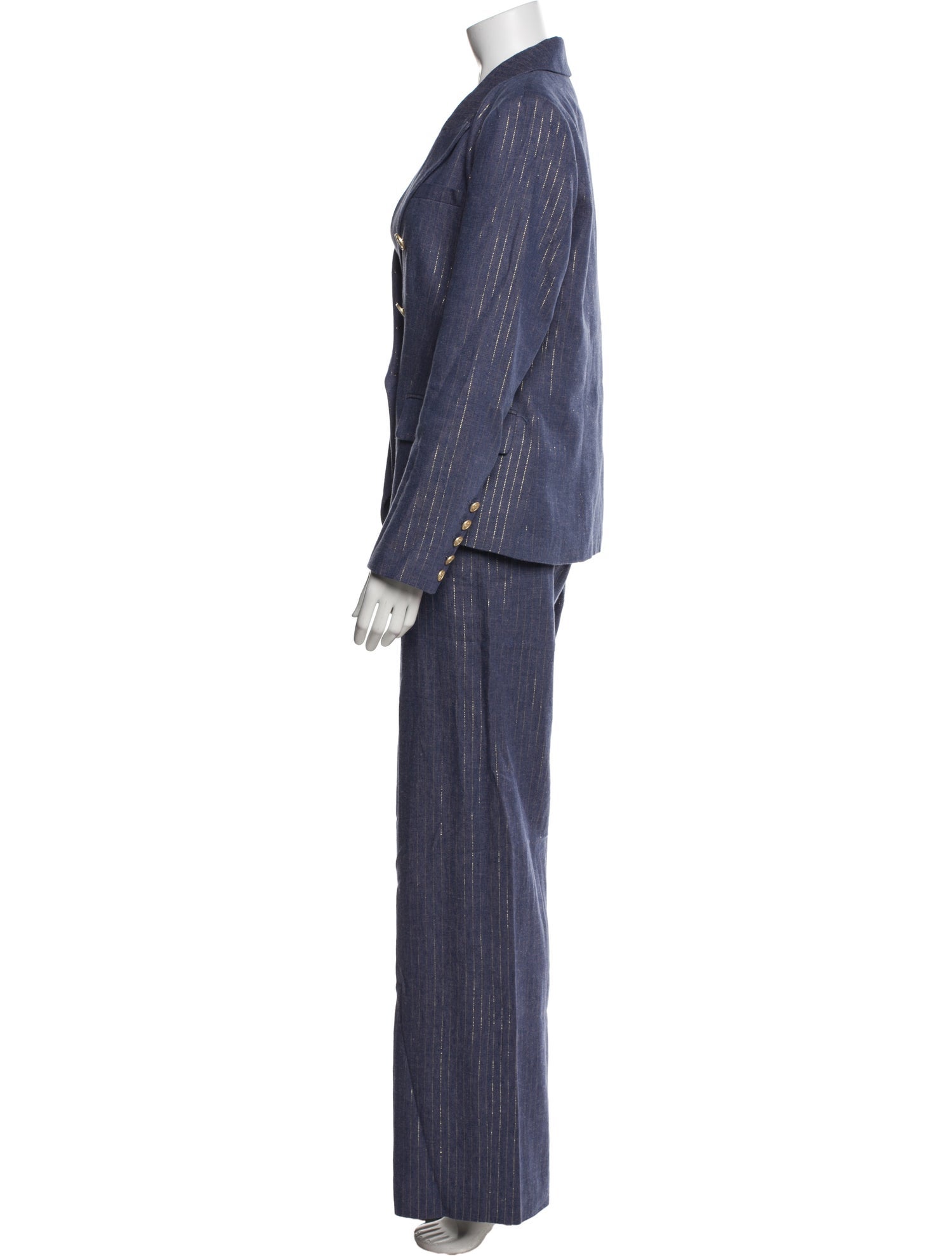 L'Agence Striped Pantsuit