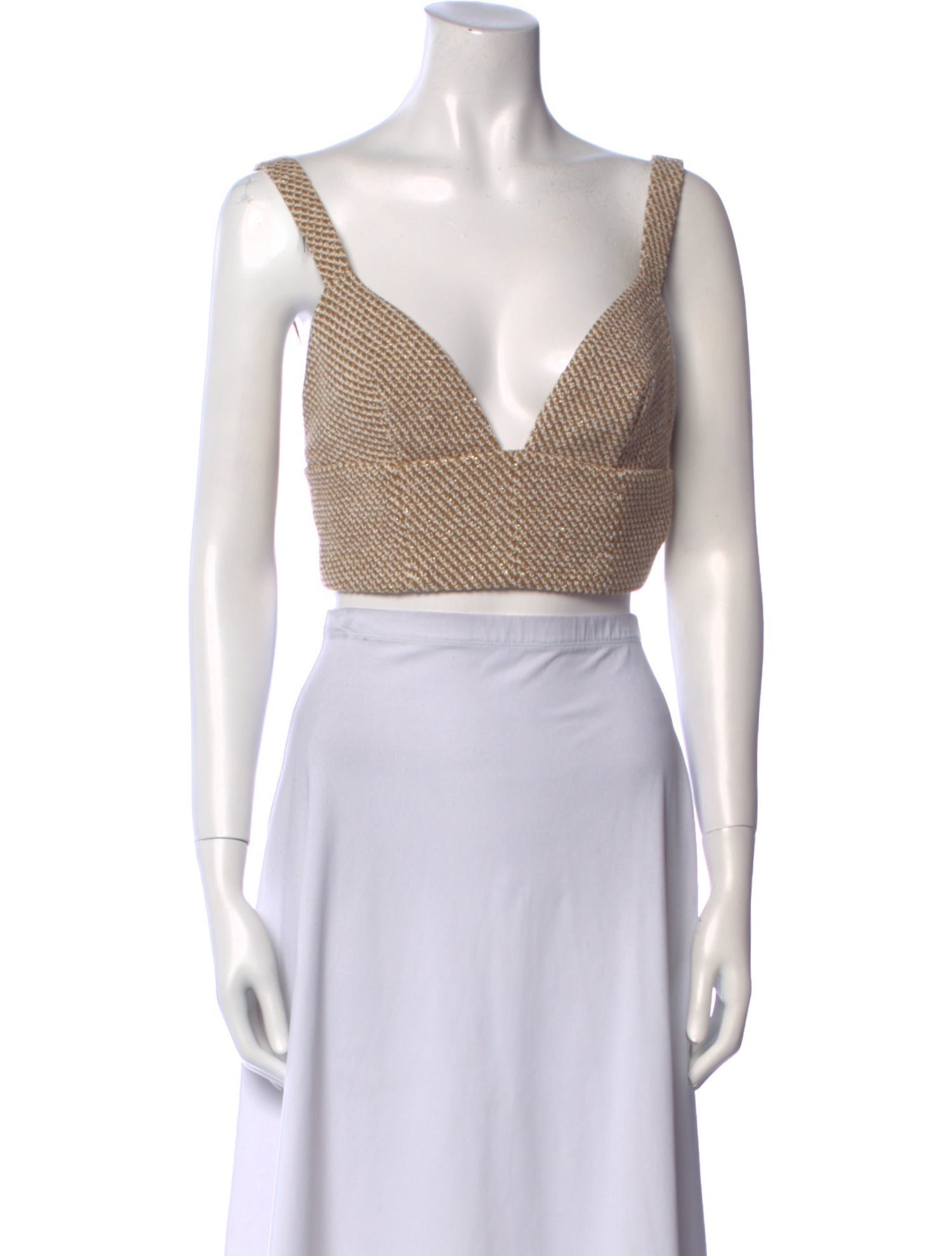 L'Agence Square Neckline Sleeveless Crop Top w/ Tags