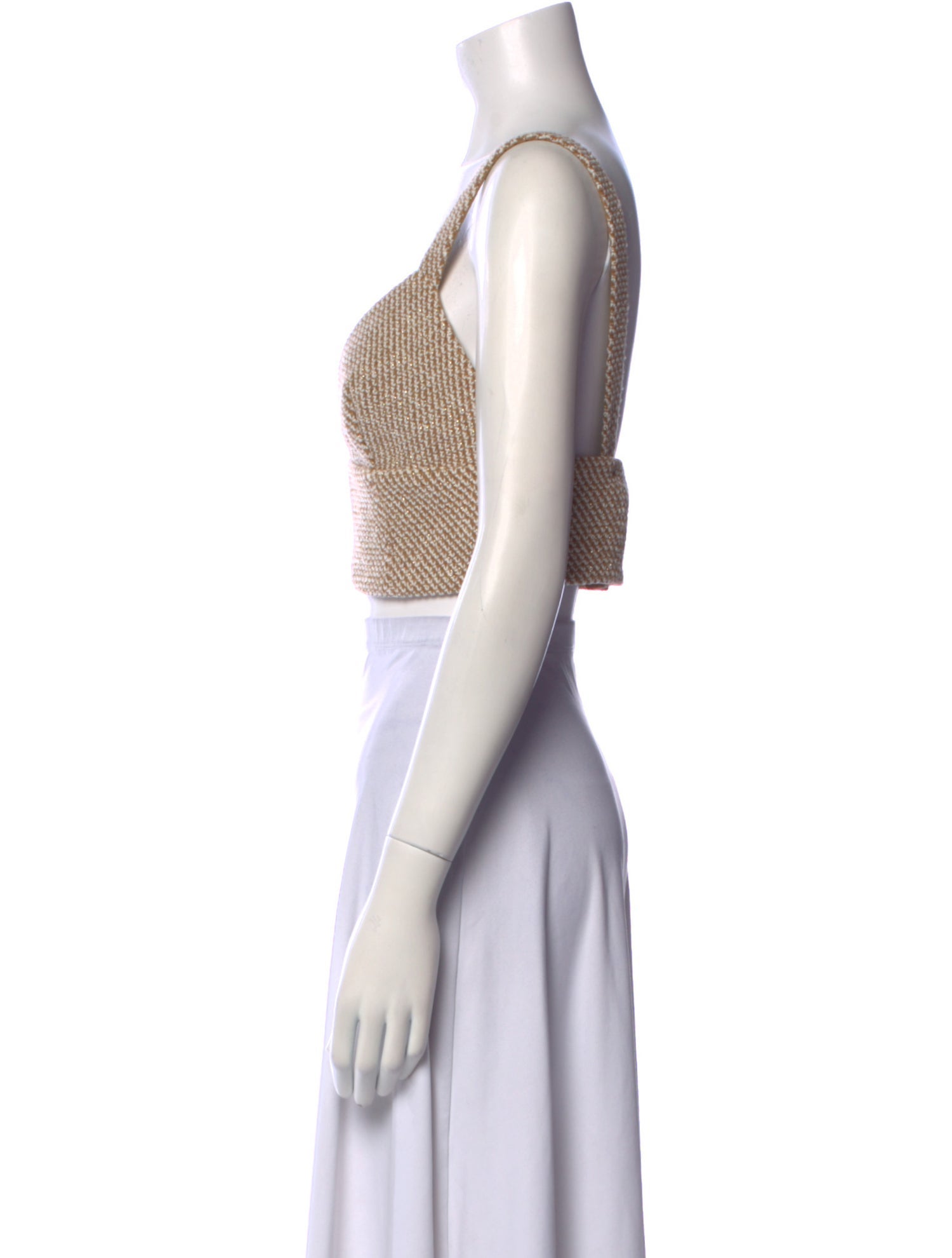 L'Agence Square Neckline Sleeveless Crop Top w/ Tags