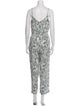 L'Agence Silk Animal Print Jumpsuit