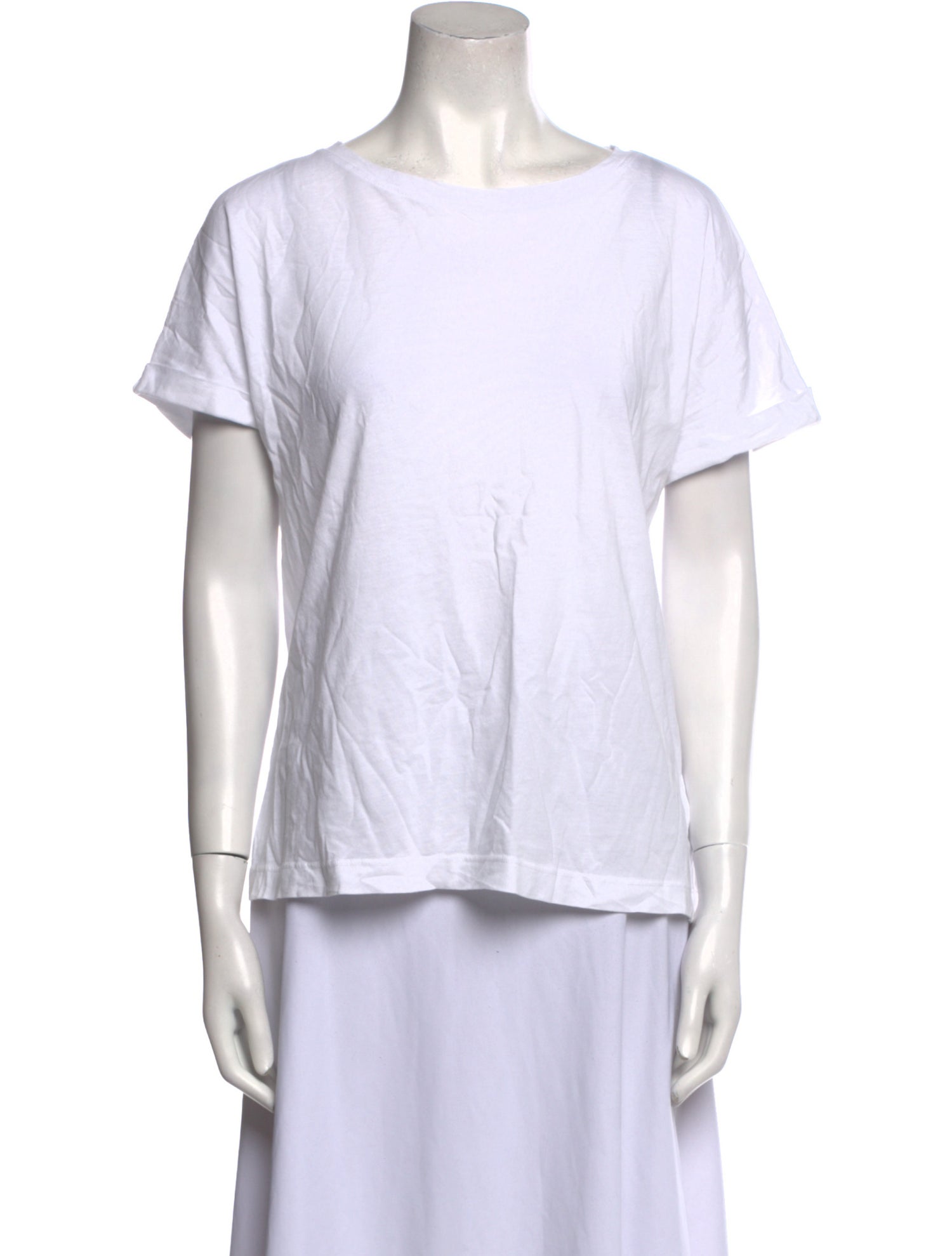 L'Agence Scoop Neck Short Sleeve T-Shirt
