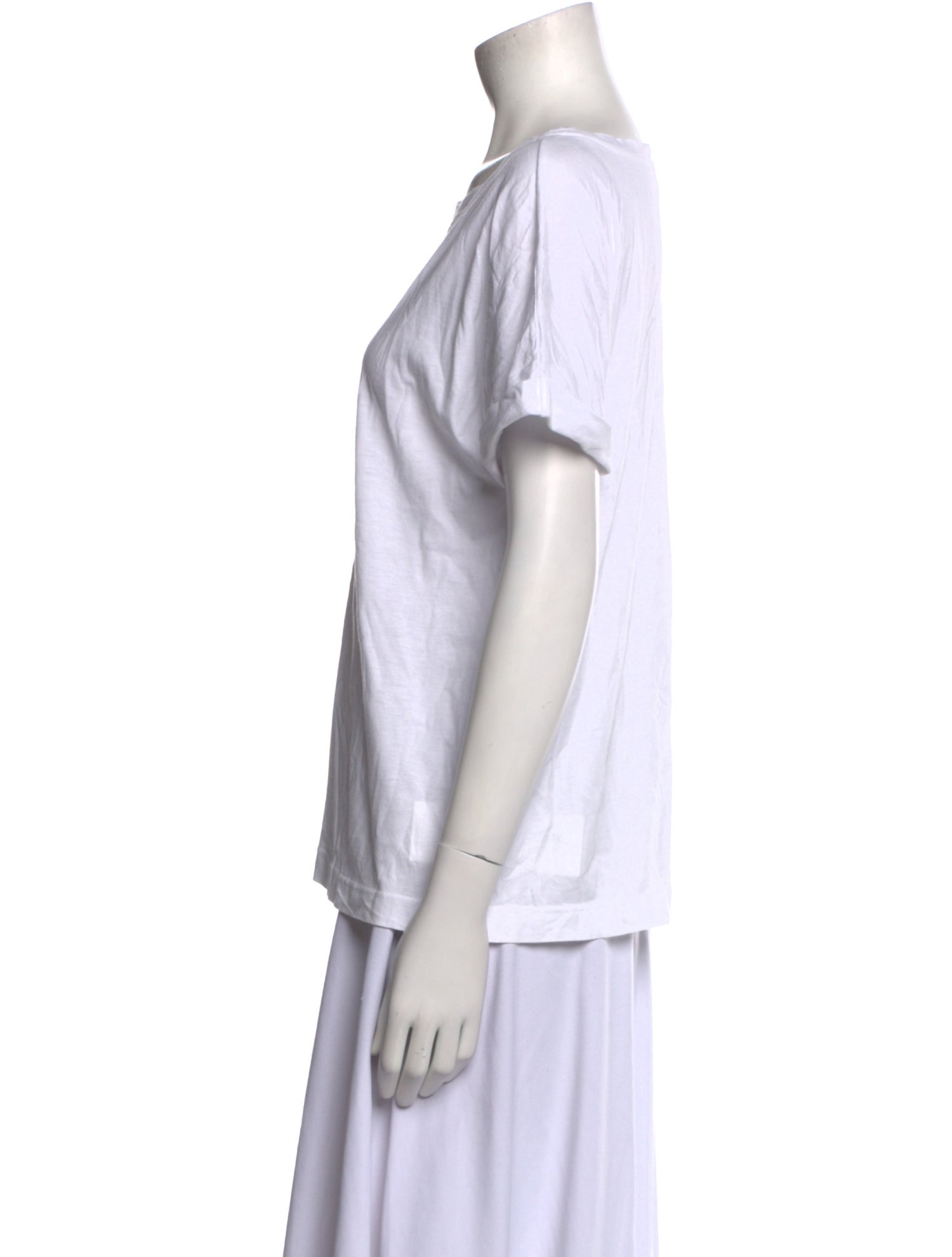 L'Agence Scoop Neck Short Sleeve T-Shirt