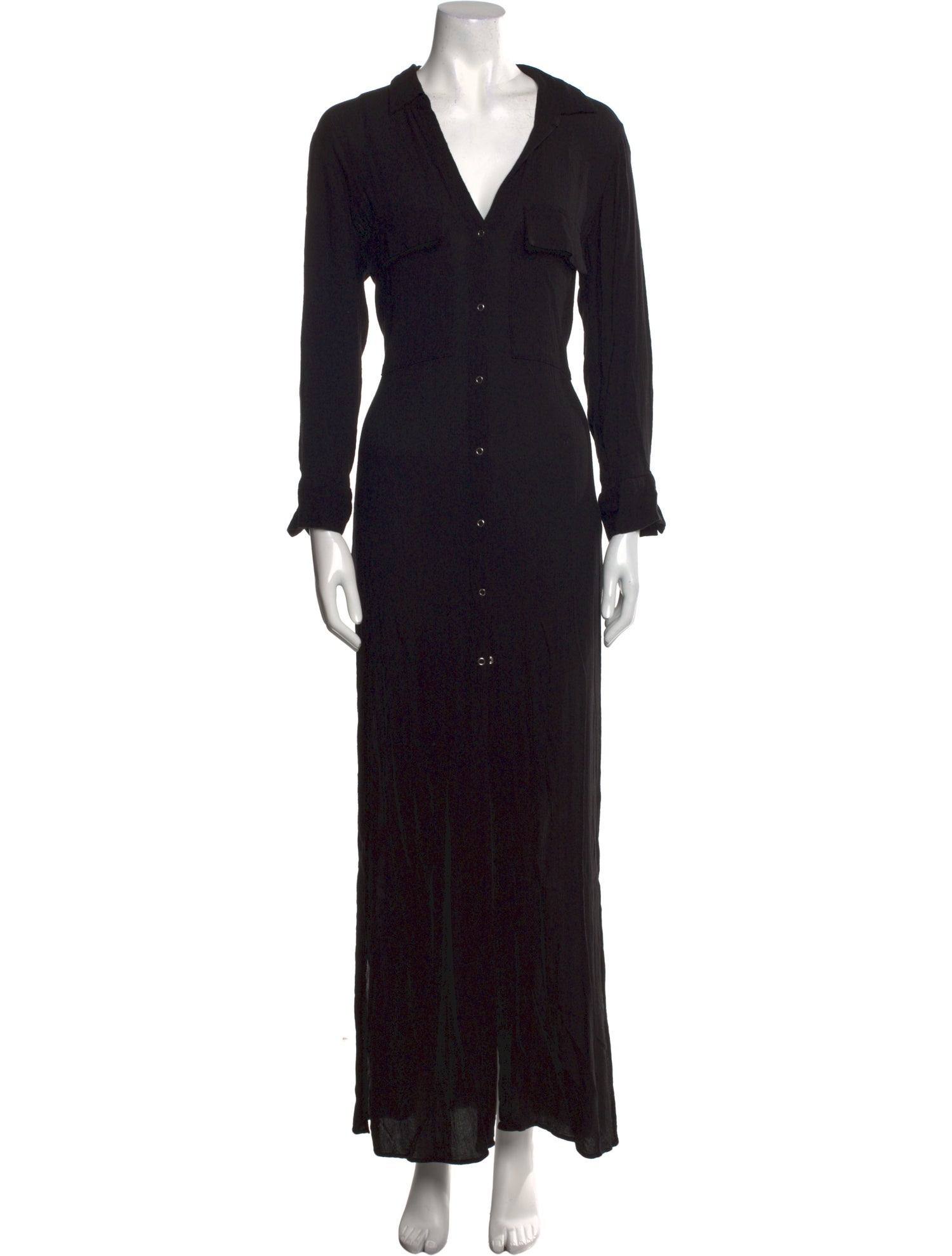 L'Agence V-Neck Long Dress