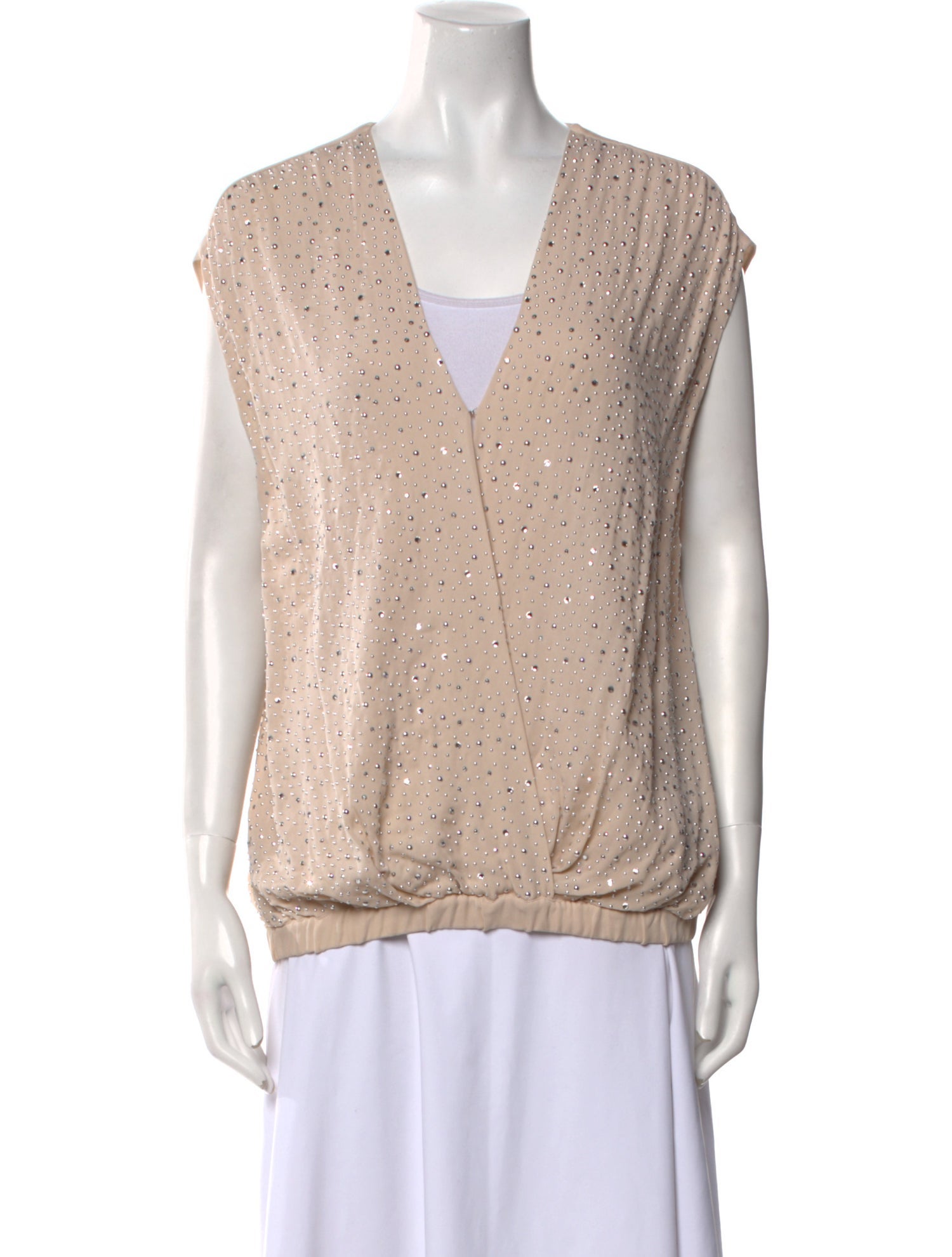 L'Agence Silk V-Neck Top