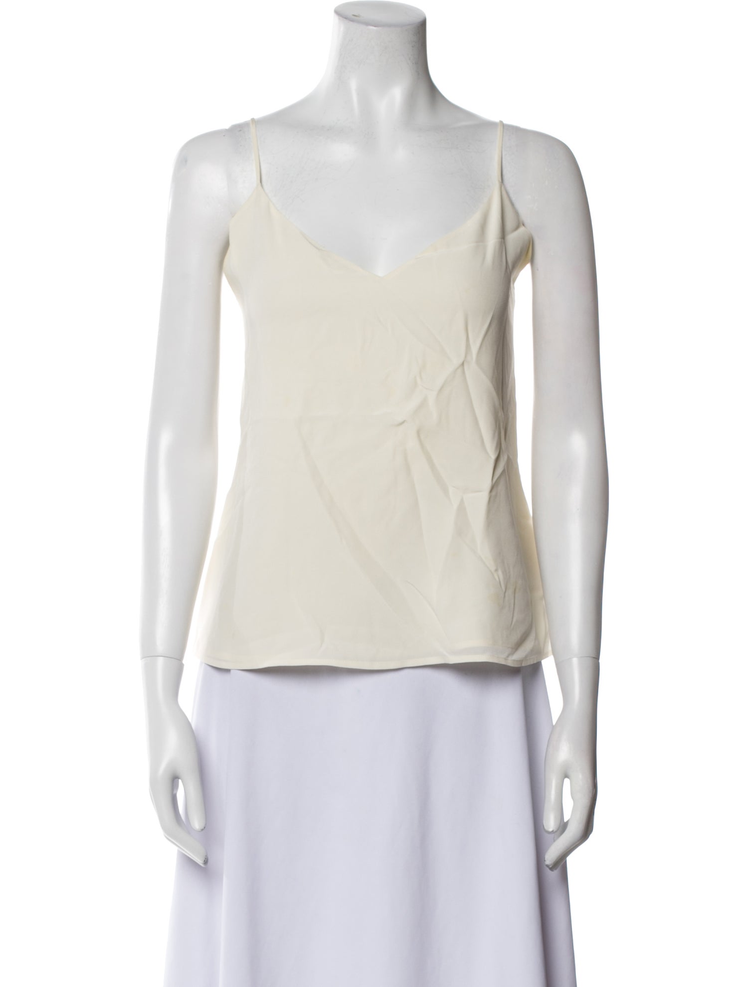 L'Agence Silk V-Neck Top