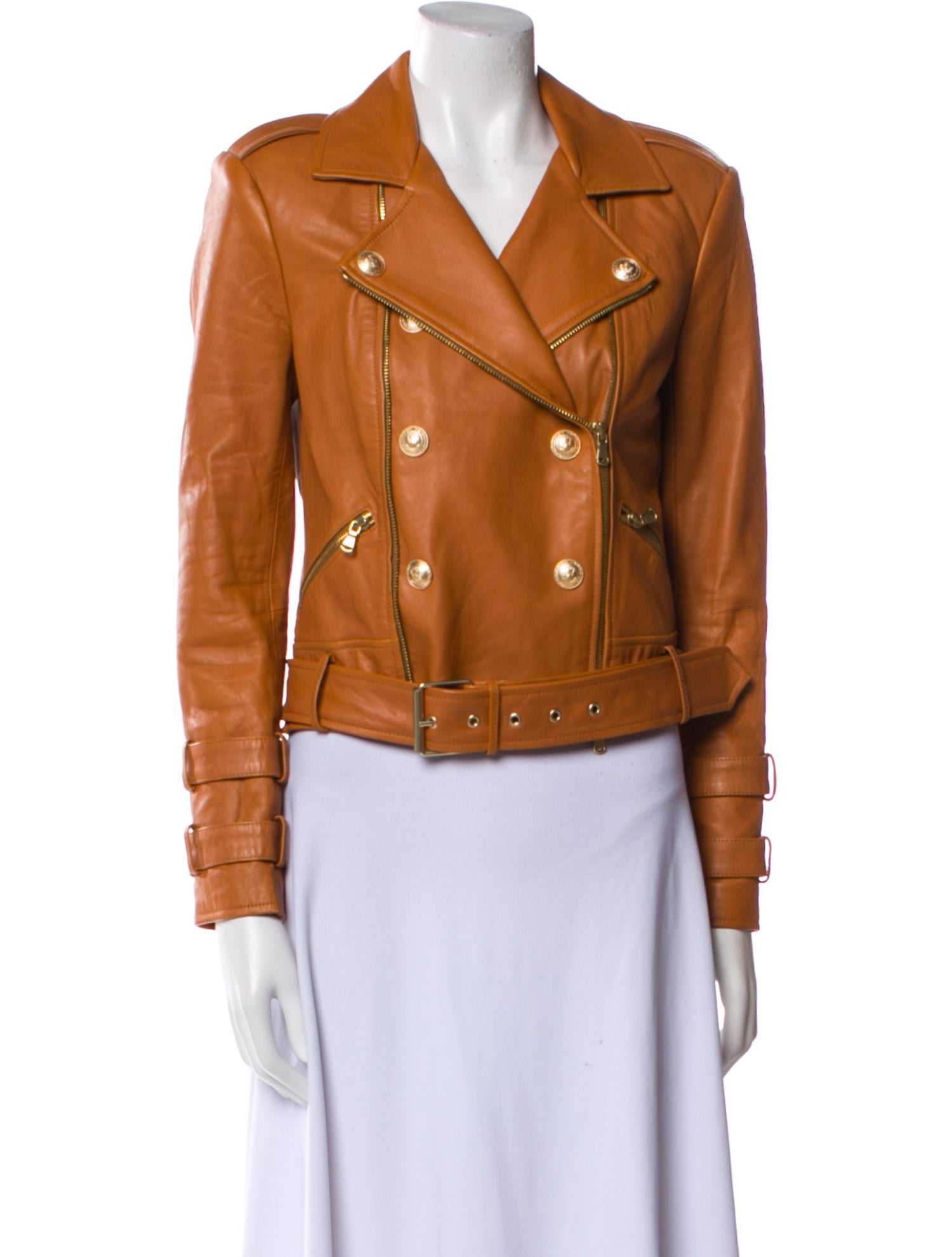 L'Agence Leather Biker Jacket