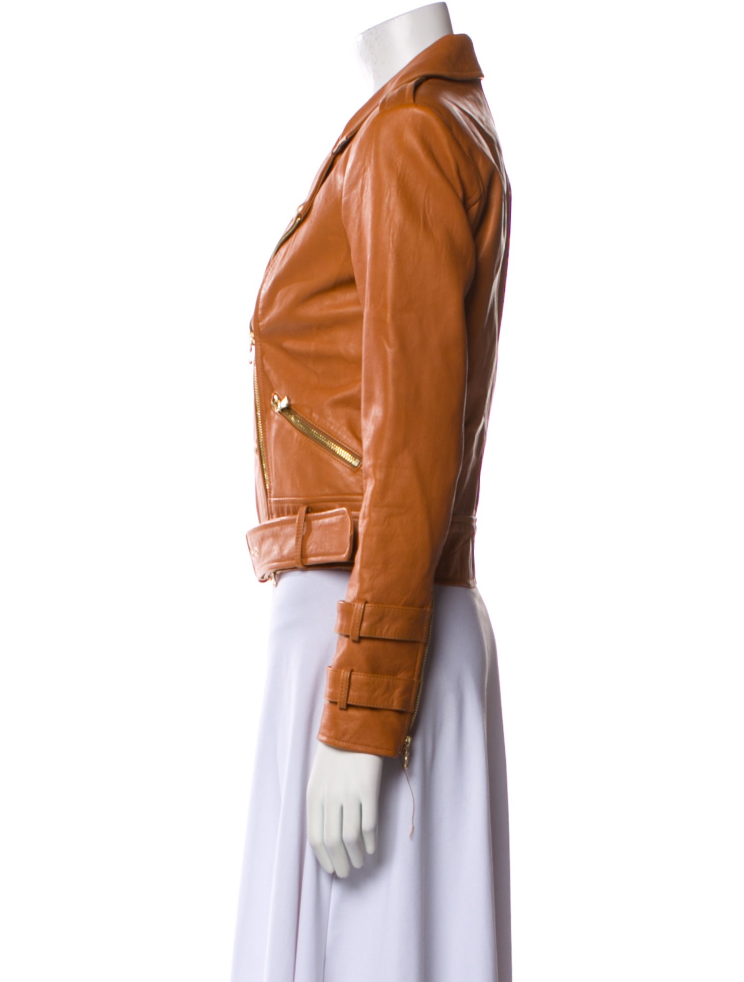 L'Agence Leather Biker Jacket