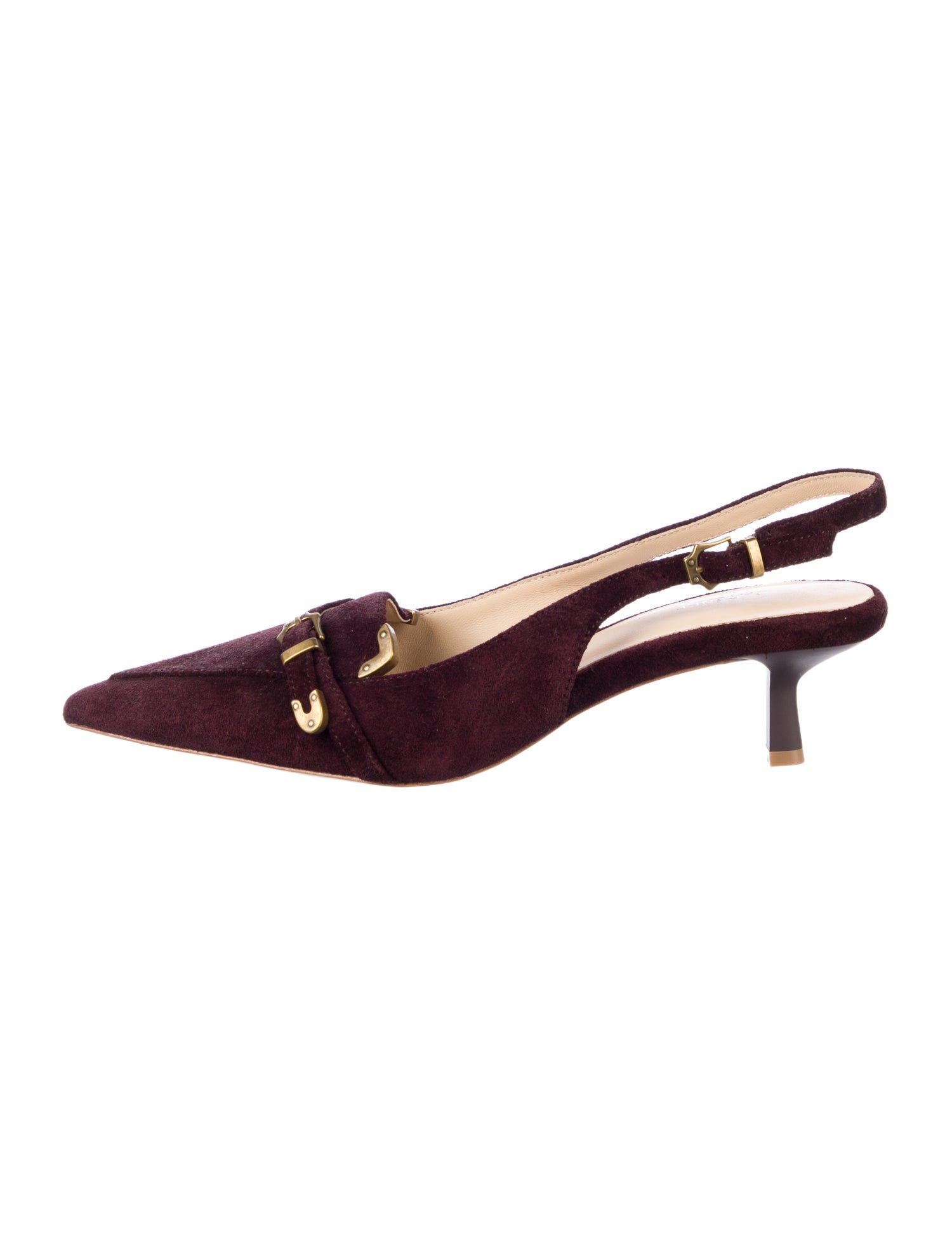 L'Agence Brigitte Suede Slingback Flats