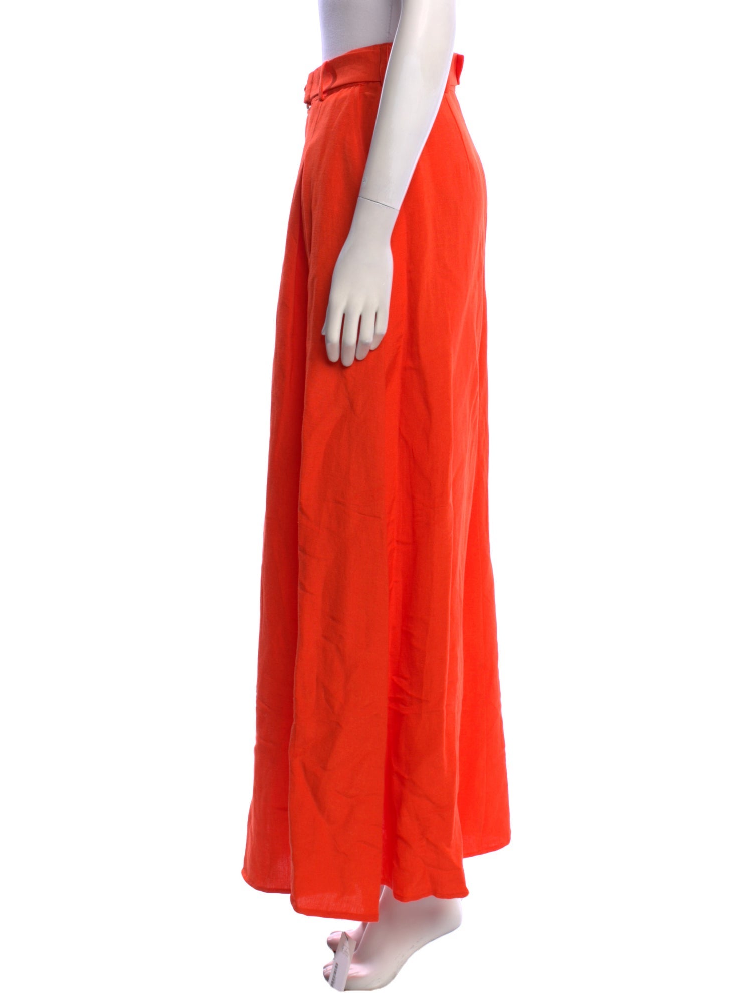 L'Agence Linen Midi Length Skirt