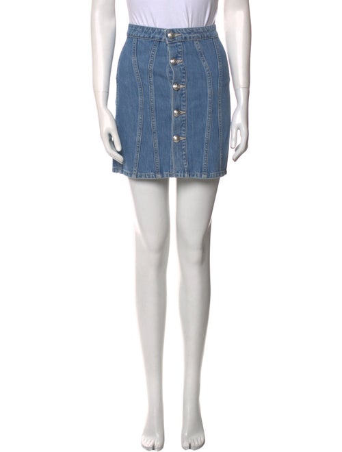 L'Agence Distressed Accents Mini Skirt