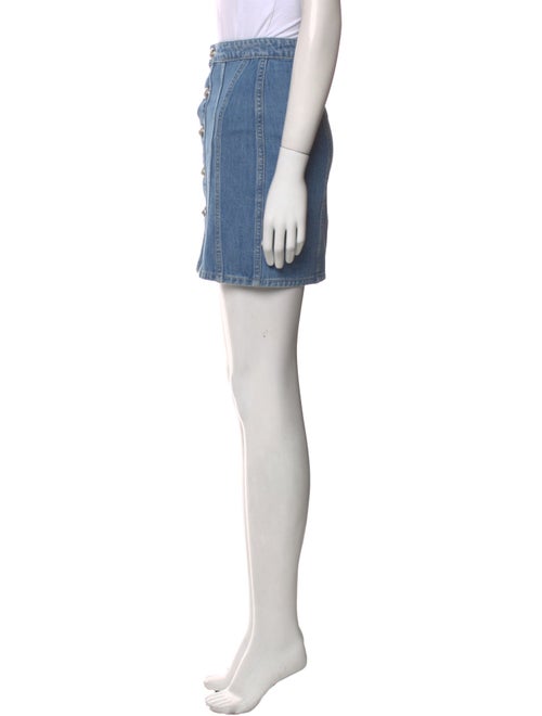 L'Agence Distressed Accents Mini Skirt