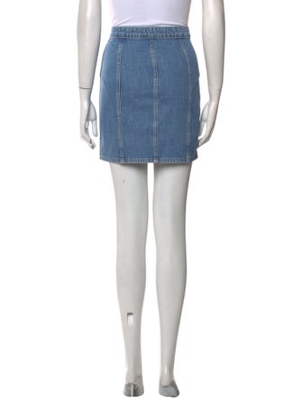 L'Agence Distressed Accents Mini Skirt