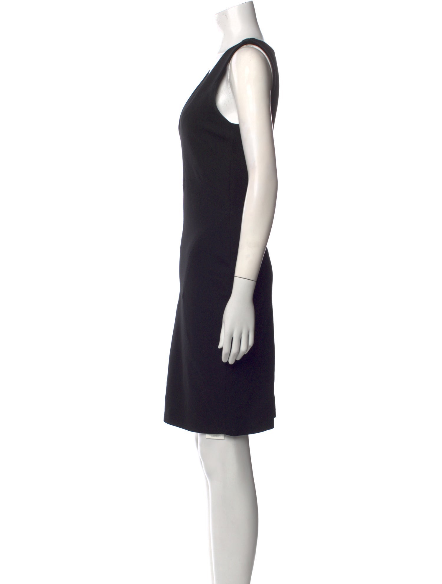 L'Agence V-Neck Knee-Length Dress