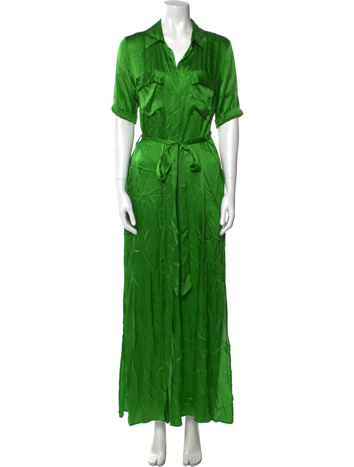 L'Agence Silk Long Dress