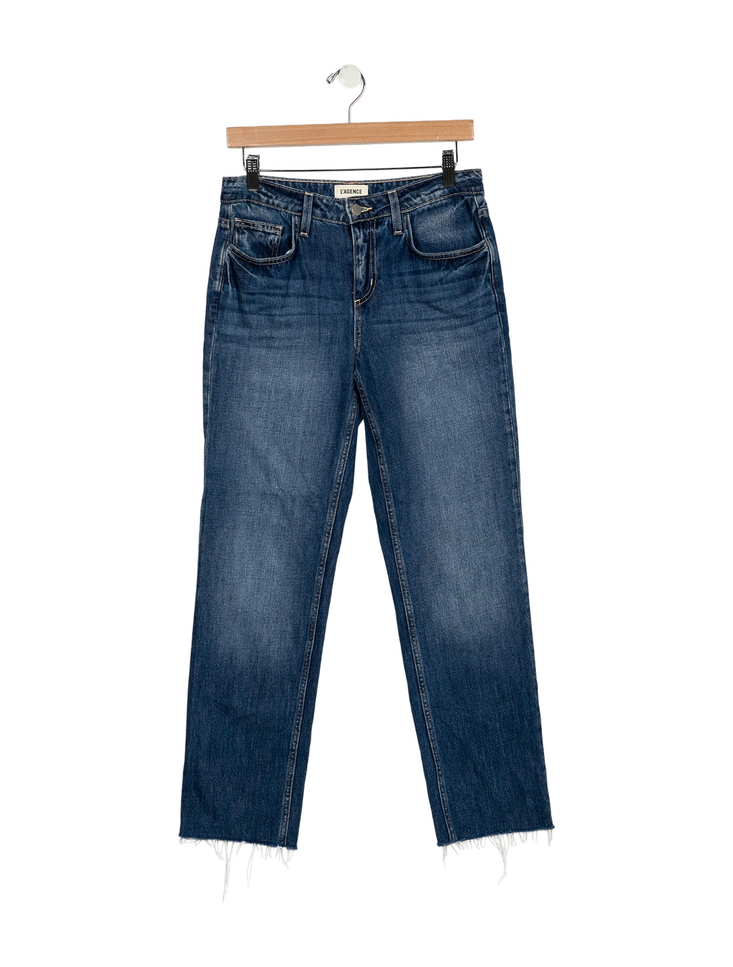 L'Agence Mid-Rise Straight Leg Jeans