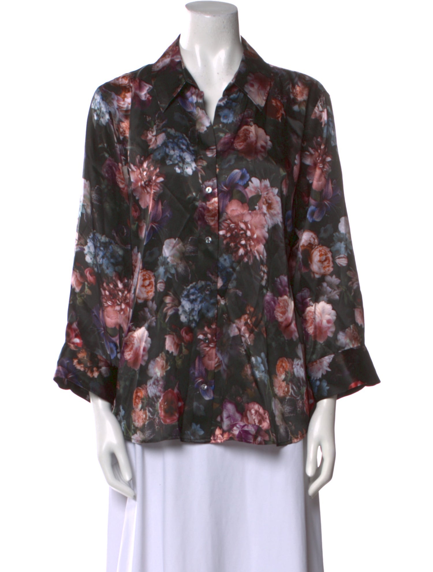 L'Agence Silk Floral Print Blouse w/ Tags