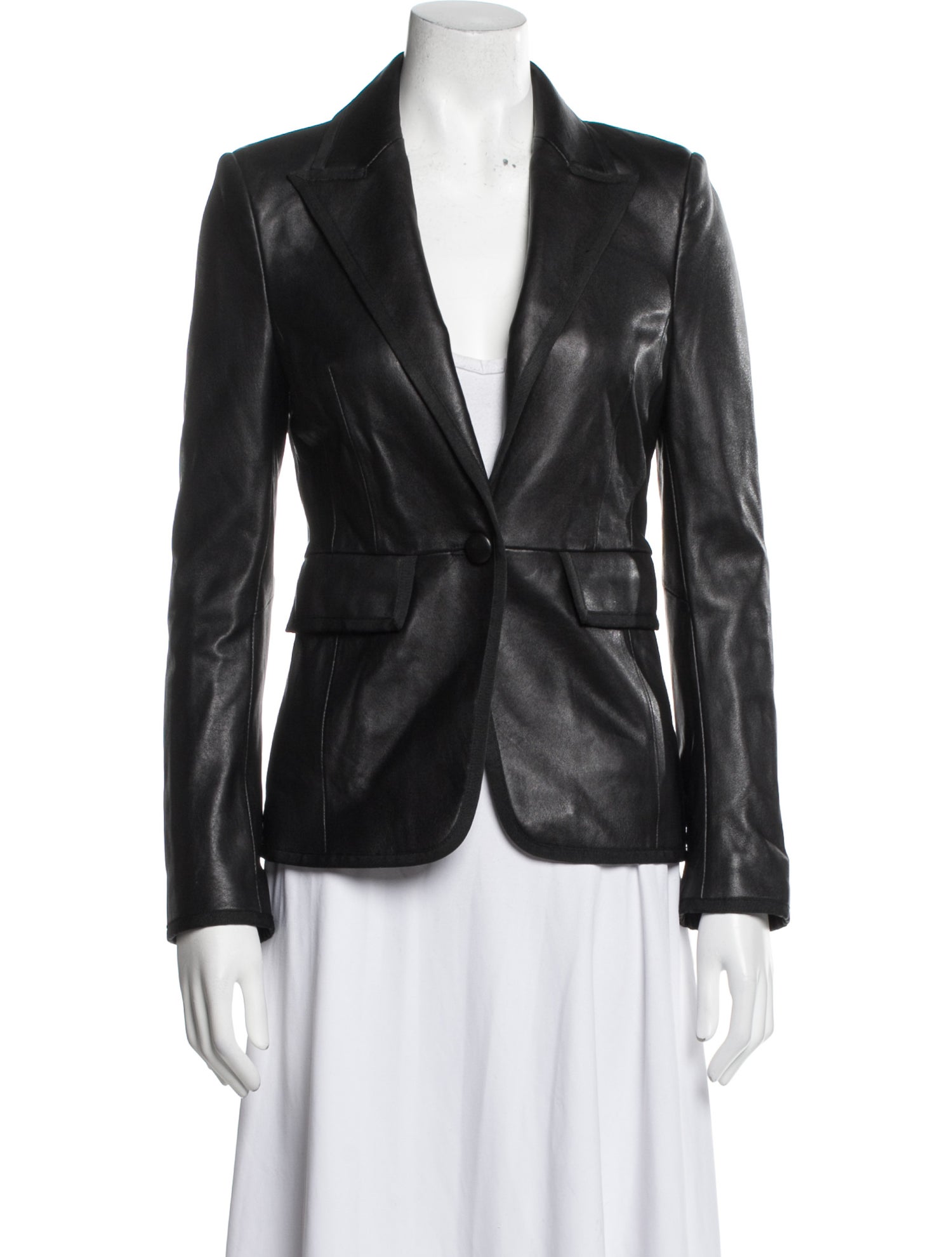 L'Agence Leather Blazer w/ Tags