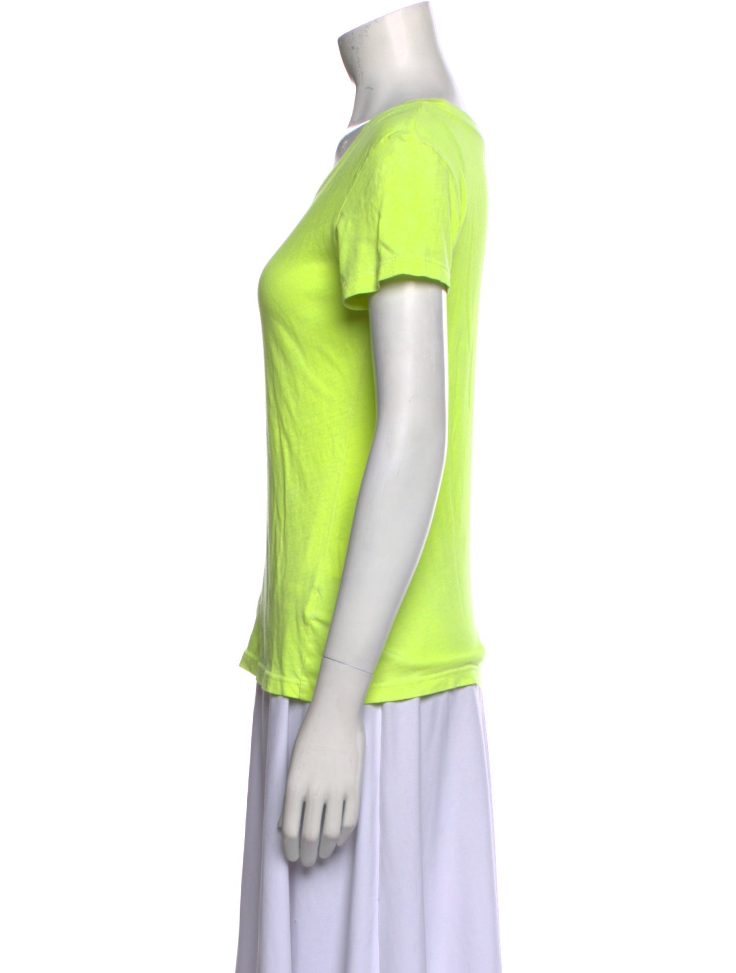 L'Agence Scoop Neck Short Sleeve T-Shirt