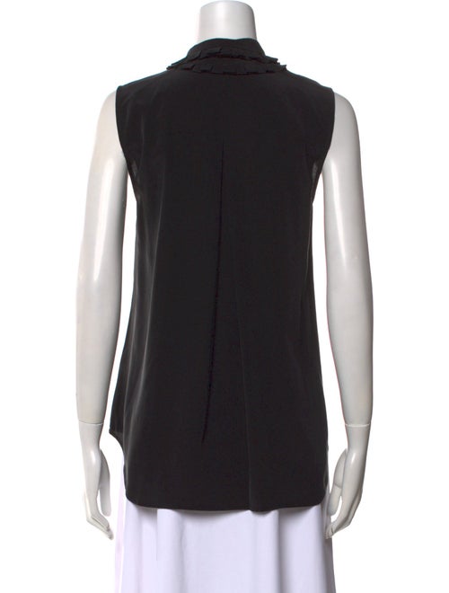 L'Agence Silk Tie Neck Button-Up Top