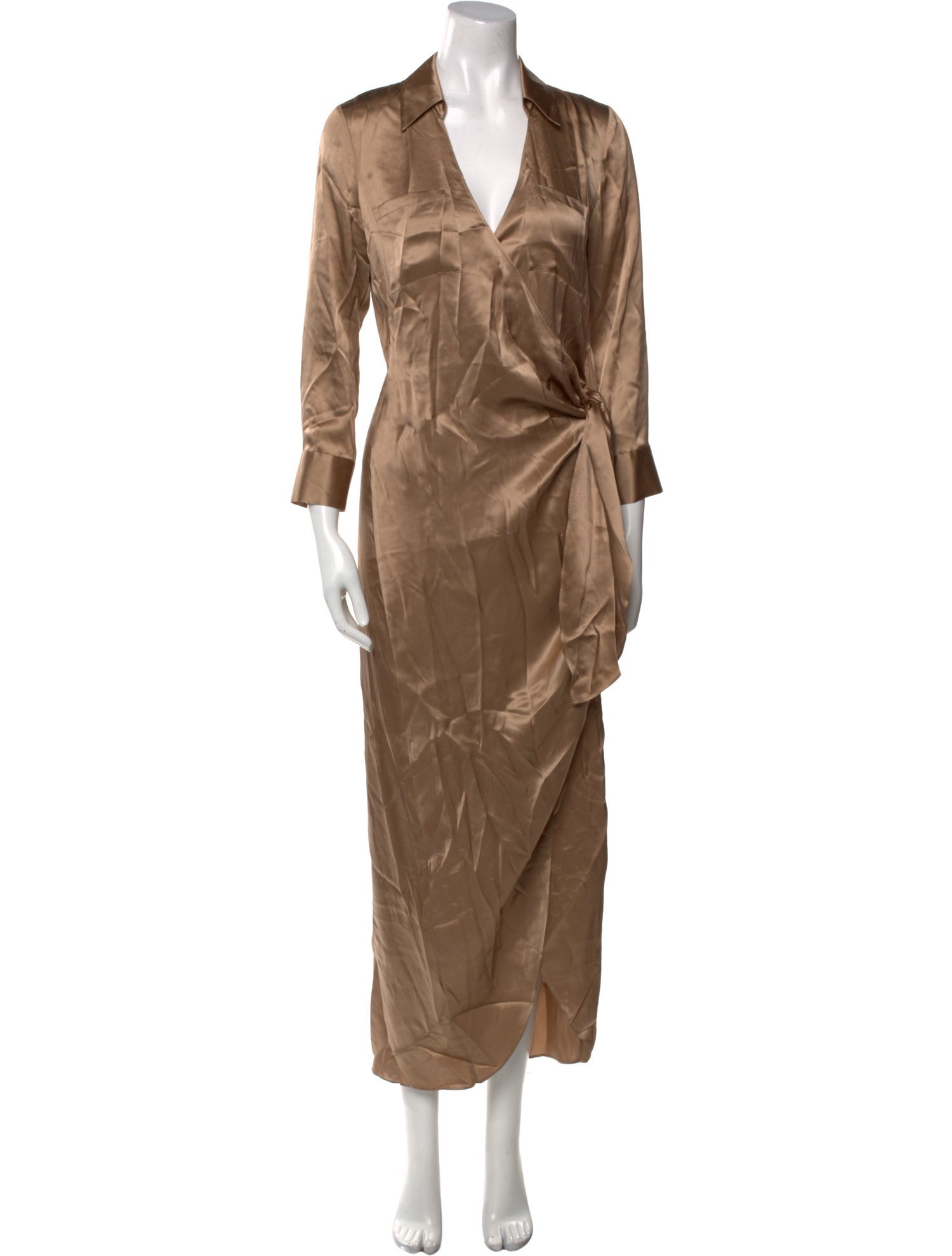L'Agence Silk Long Dress