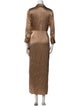 L'Agence Silk Long Dress