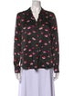 L'Agence Silk Printed Button-Up Top