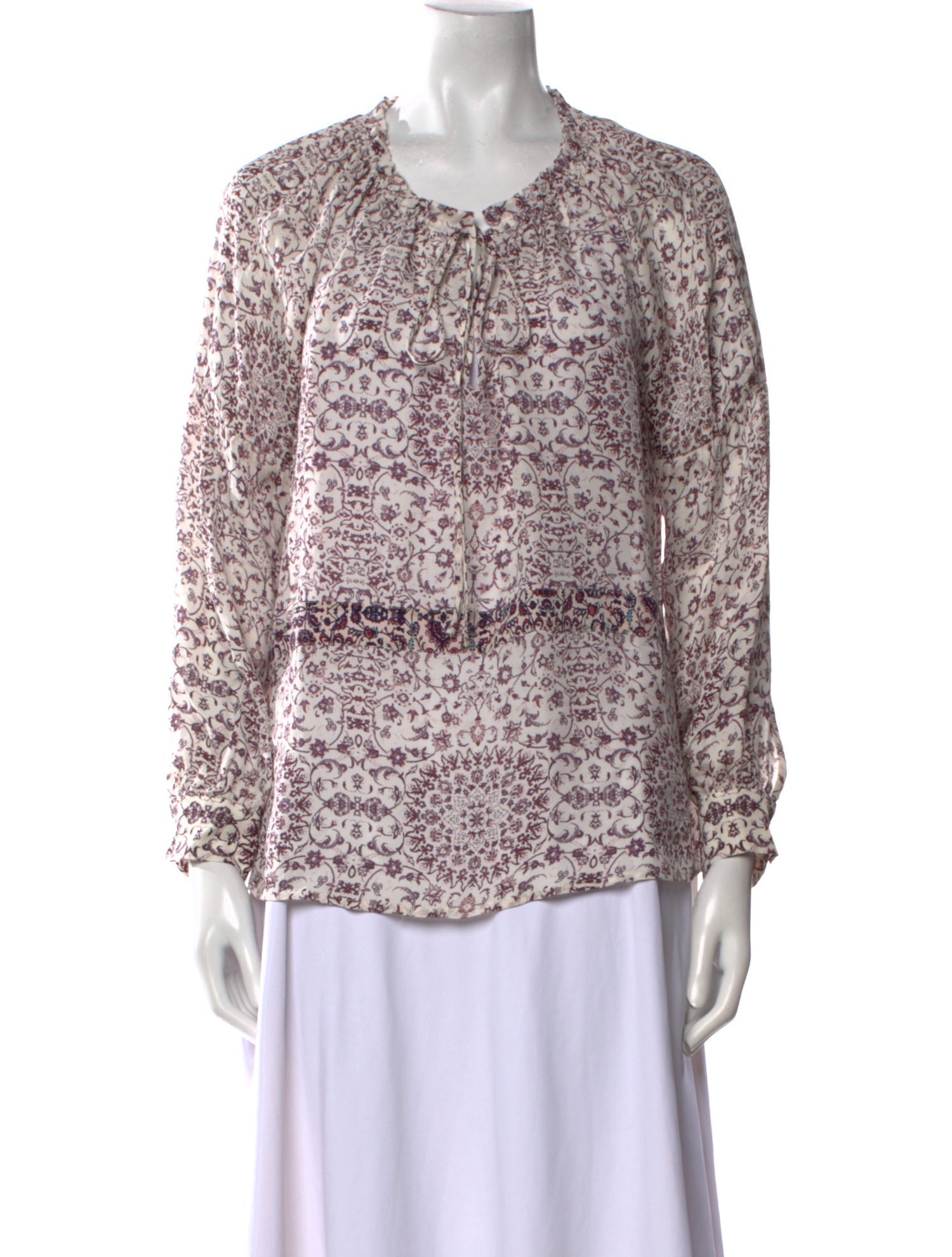 L'Agence Silk Printed Blouse
