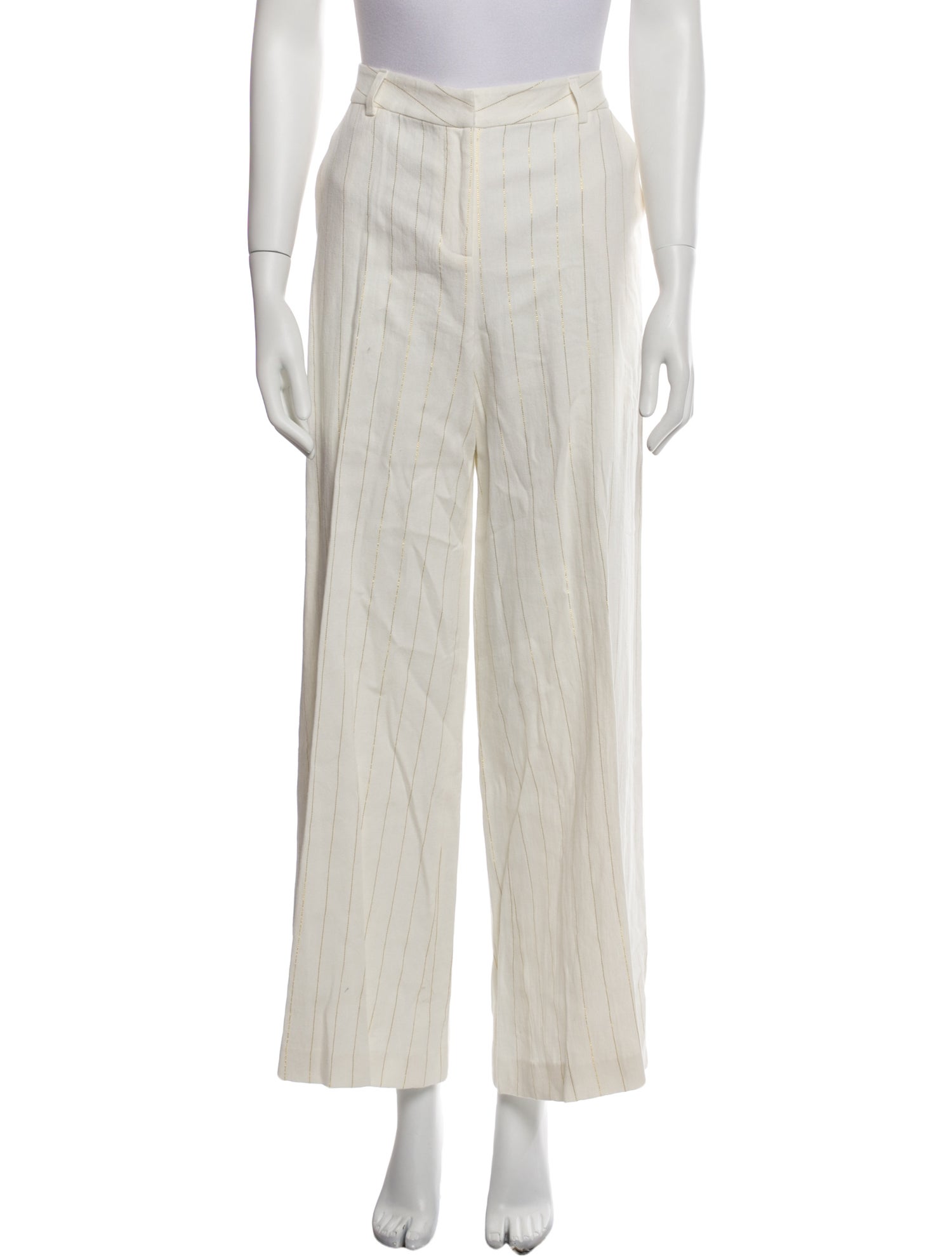 L'Agence Striped Wide Leg Pants