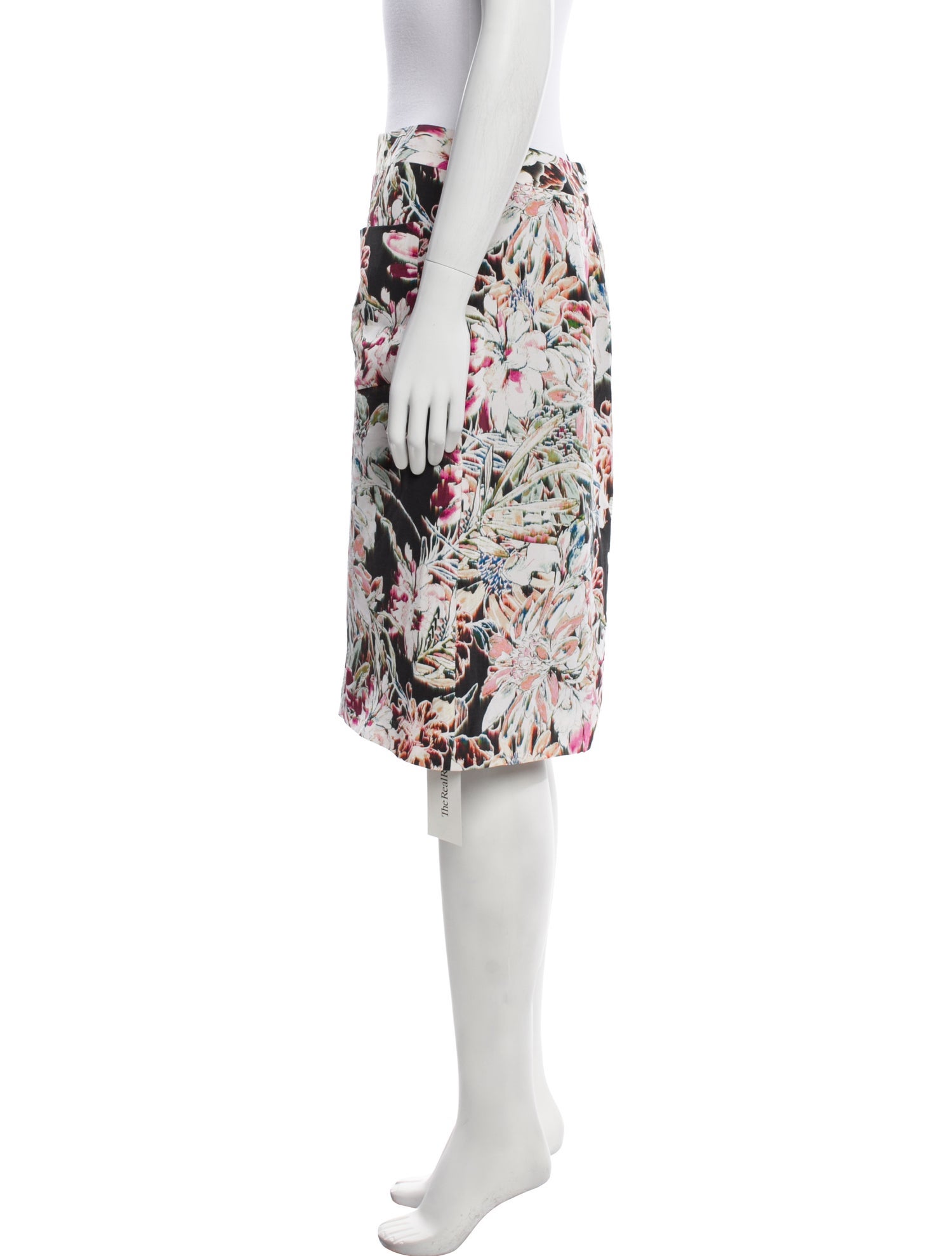 L'Agence Silk Knee-Length Skirt