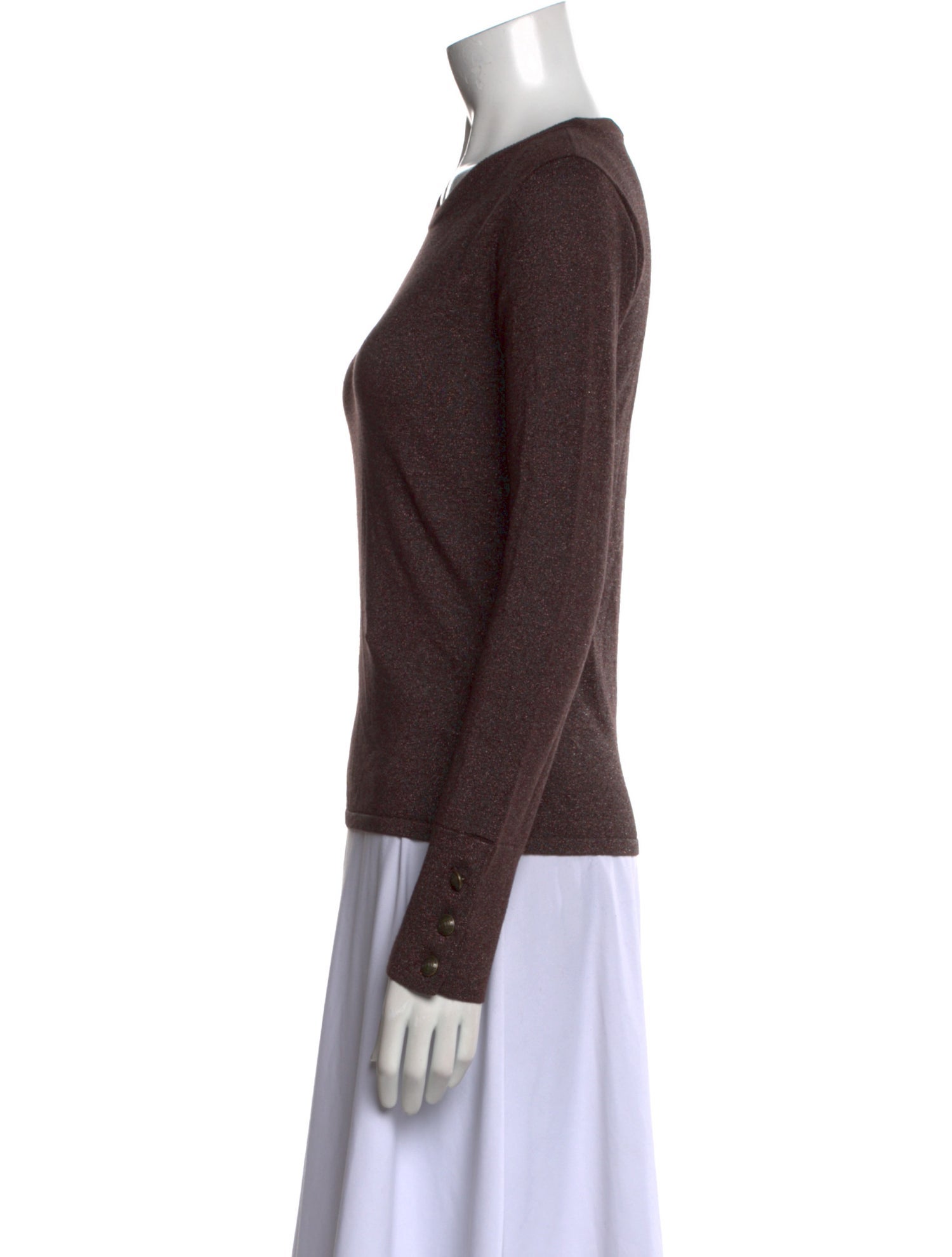 L'Agence Scoop Neck Long Sleeve Sweatshirt