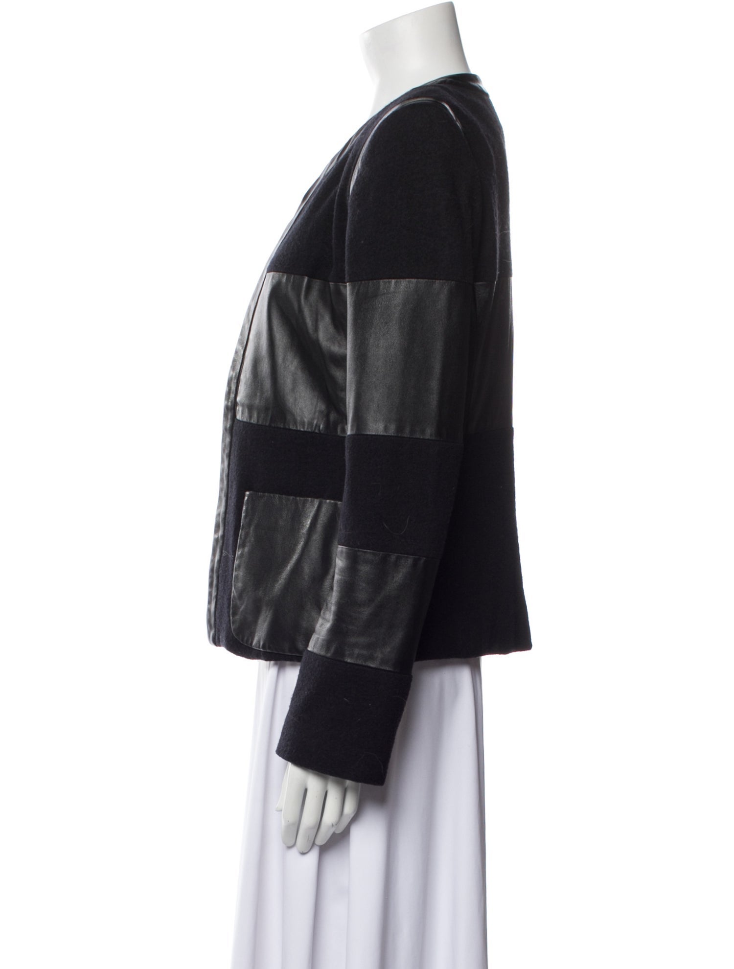 L'Agence Lamb Leather Blazer